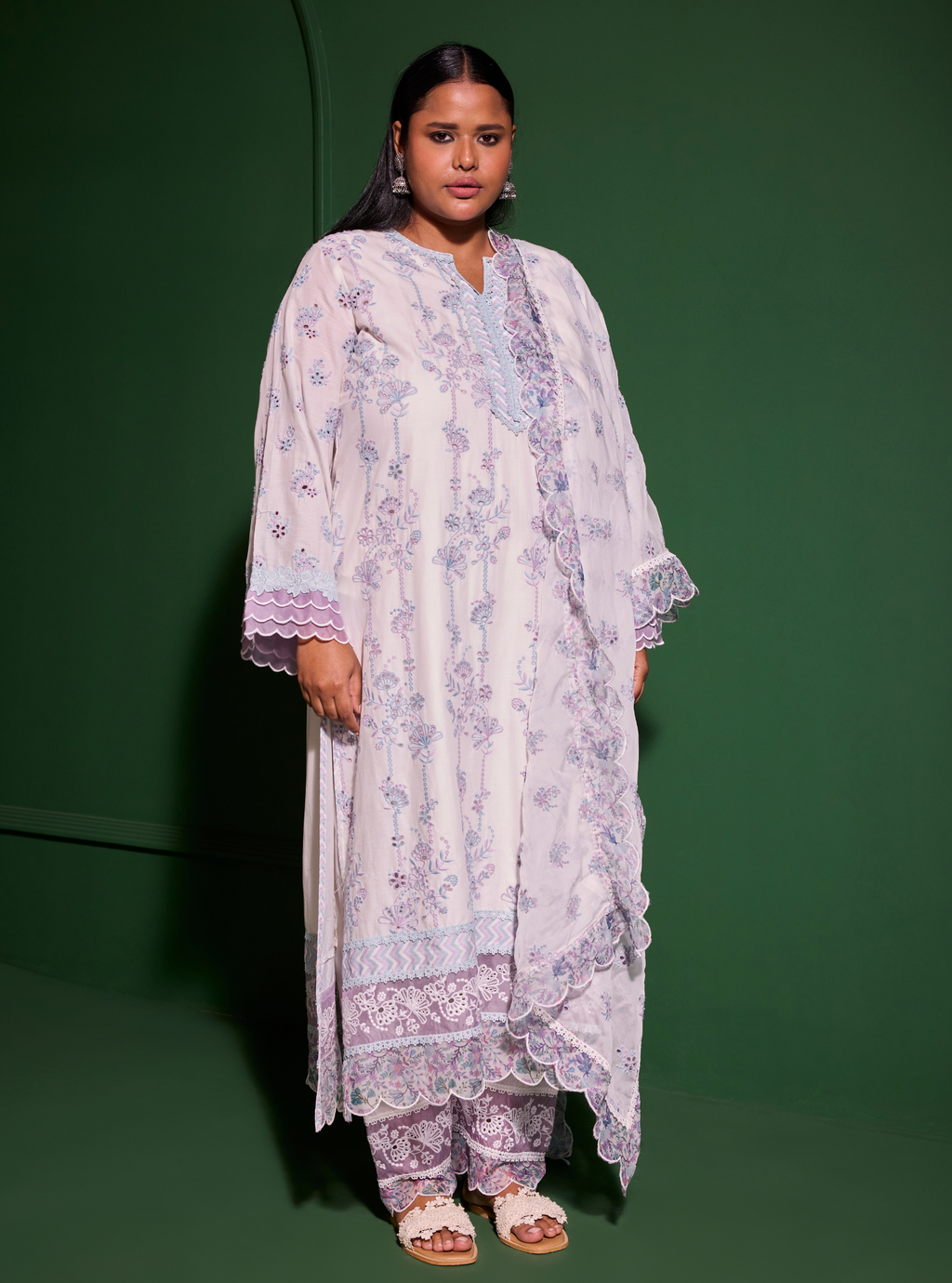 Maithali Supima Cotton Off White Kurta Set