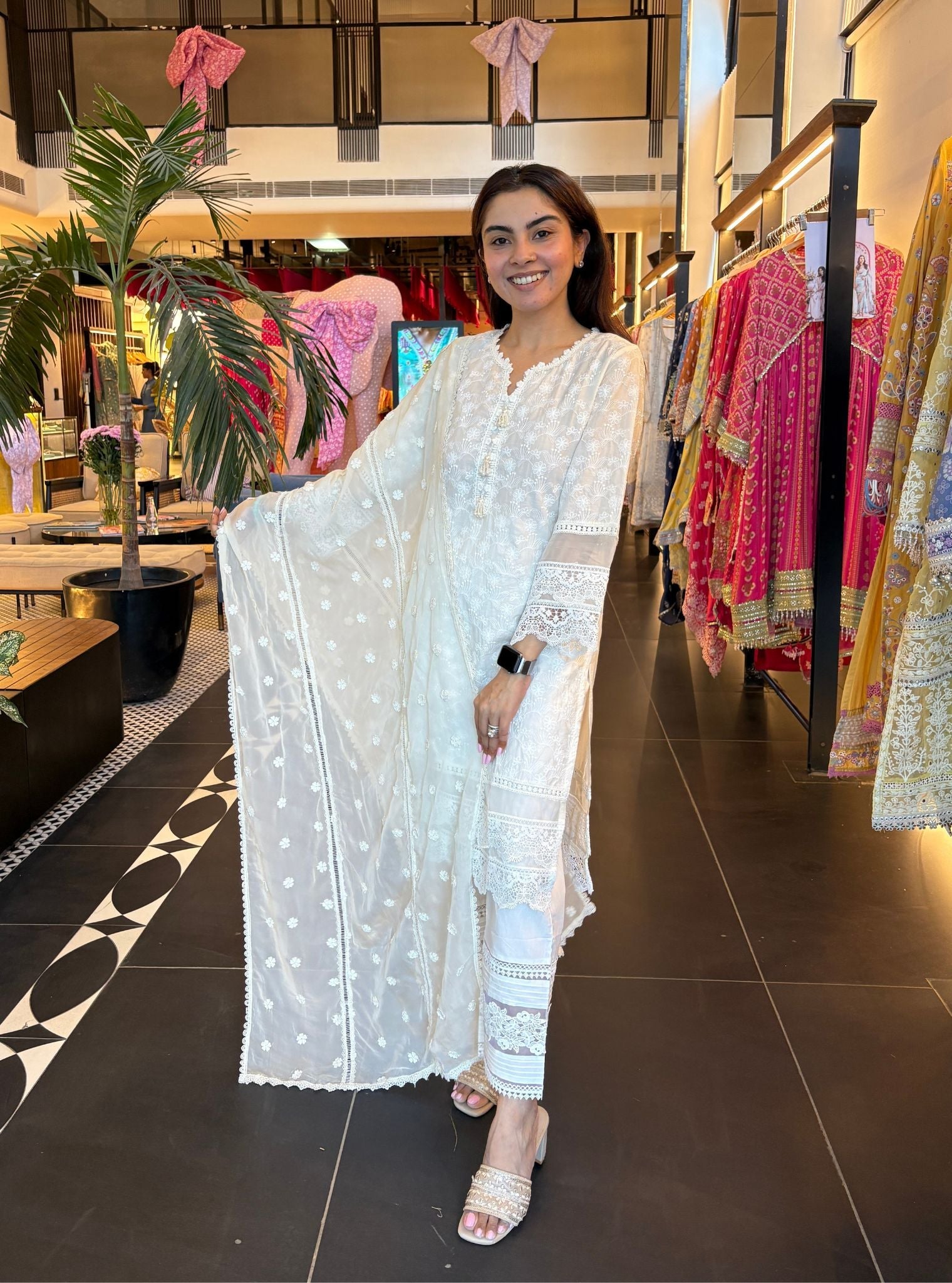 Ivy Supima Cotton White Kurta Set