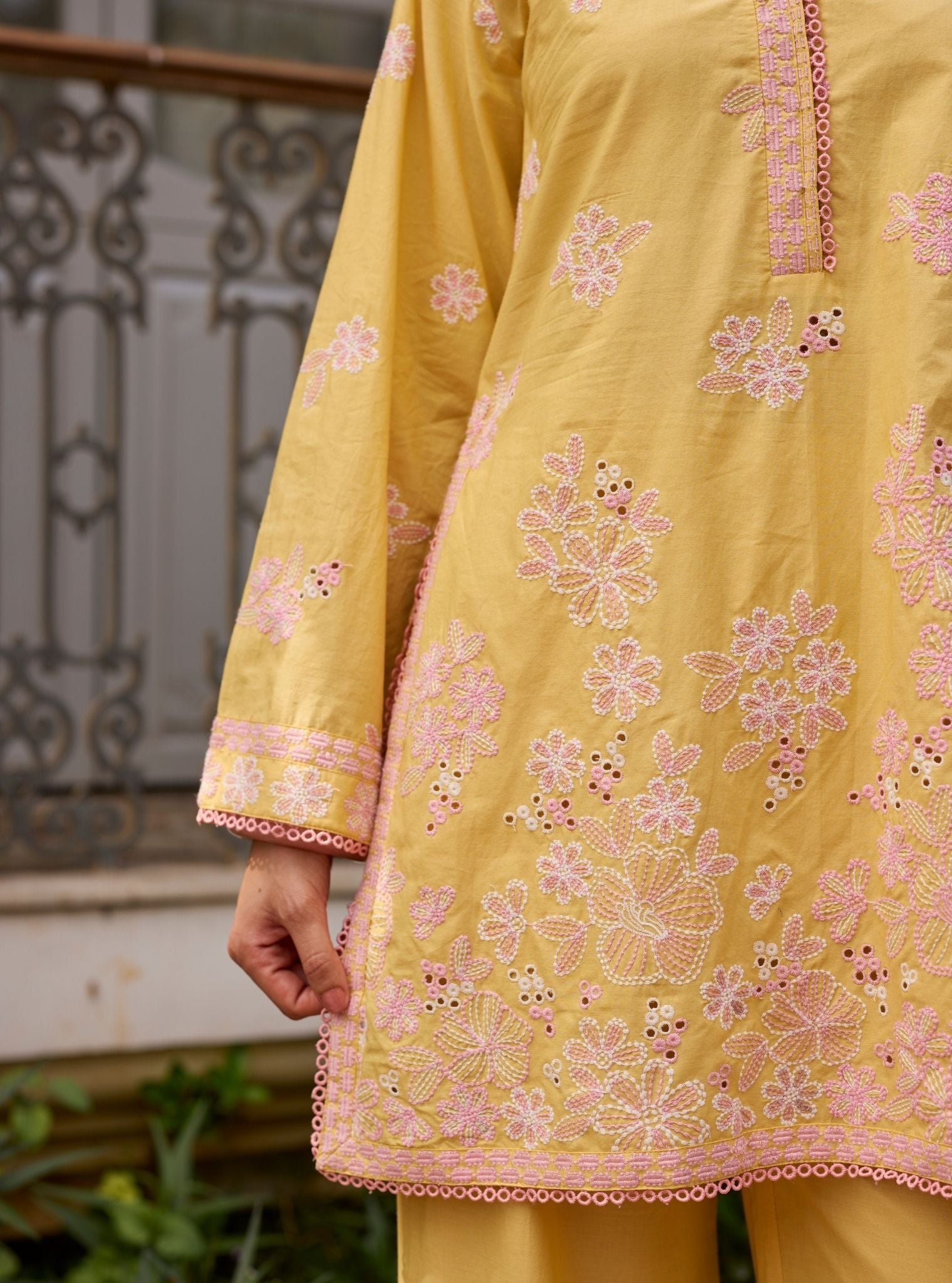 Kalani Supima Cotton Yellow Top Set