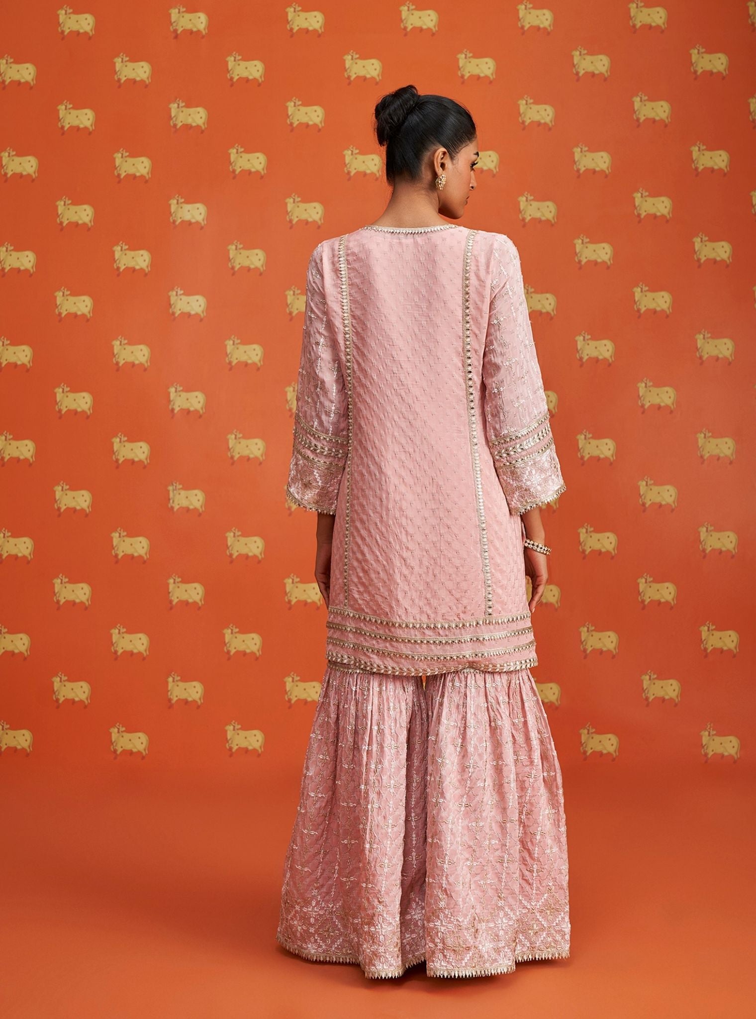 Mehreen Banarsi Pink Kurta Set