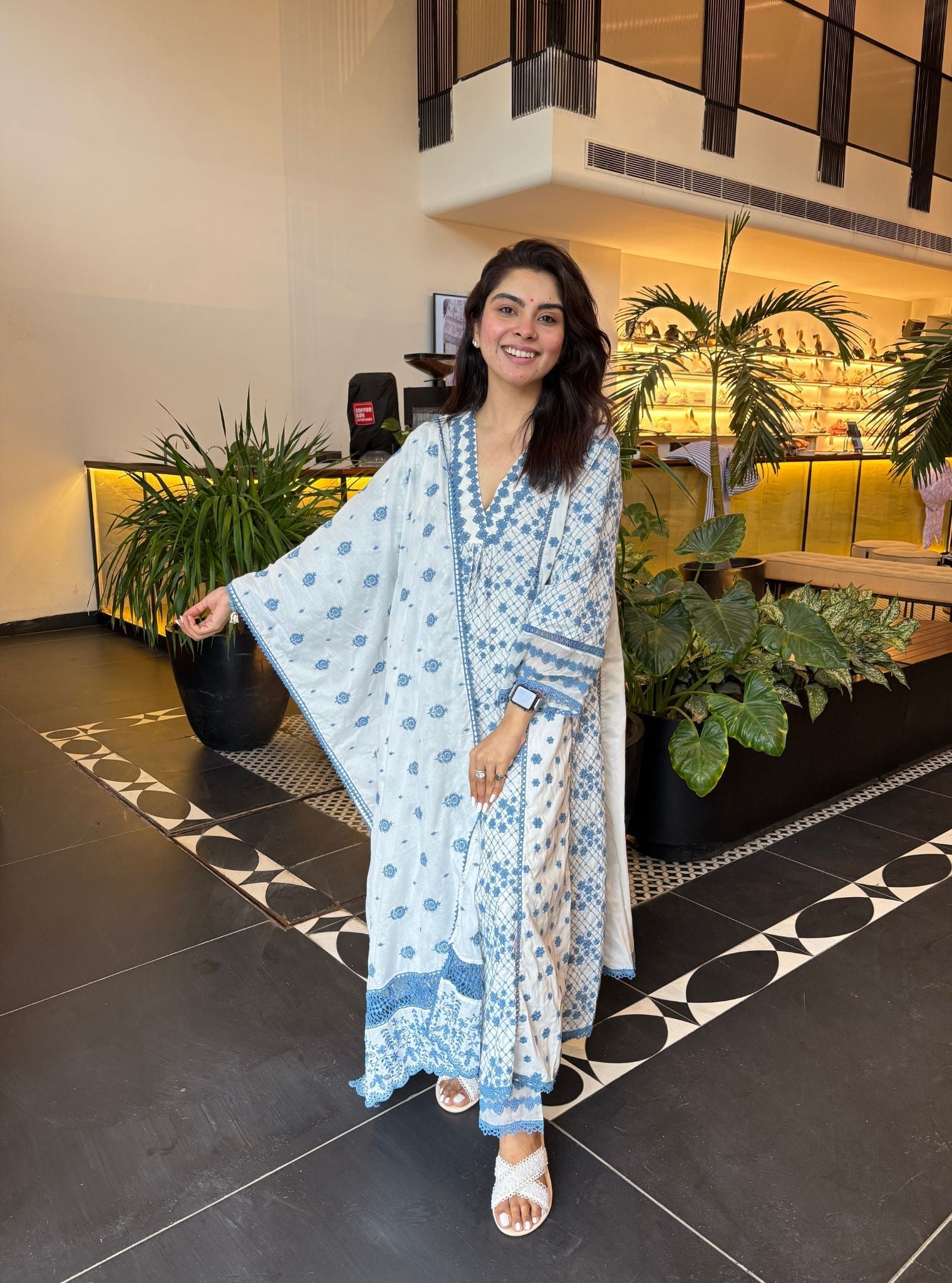 Kishi Supima Cotton White Kurta Set