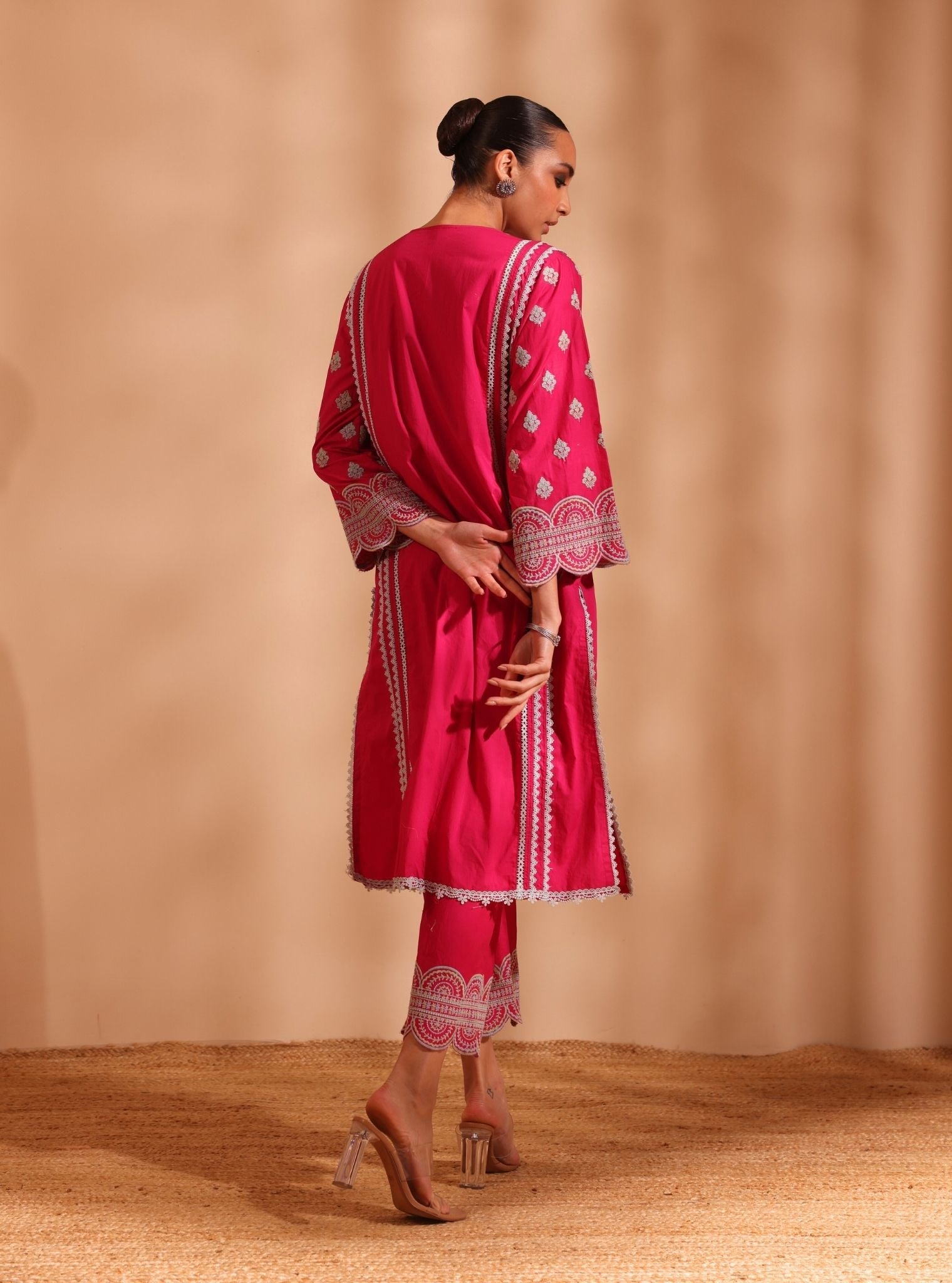 Maira Supima Cotton Fuschia Kurta Set