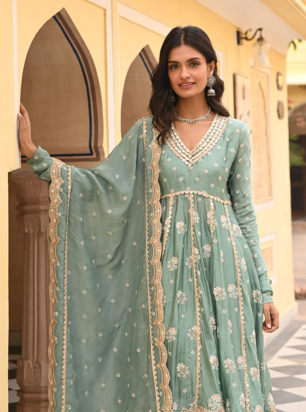 Moonflower Kurta (Teal) main image 0