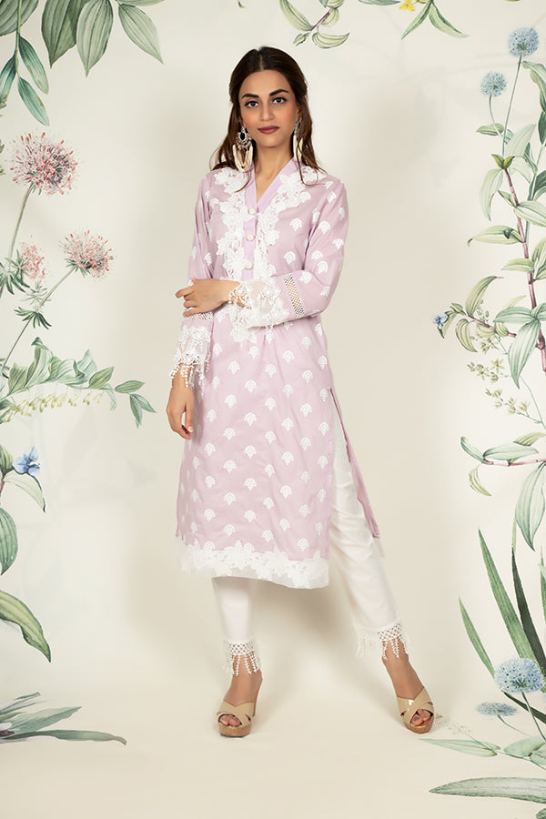 Heather Kurta and Fringe Pyajama