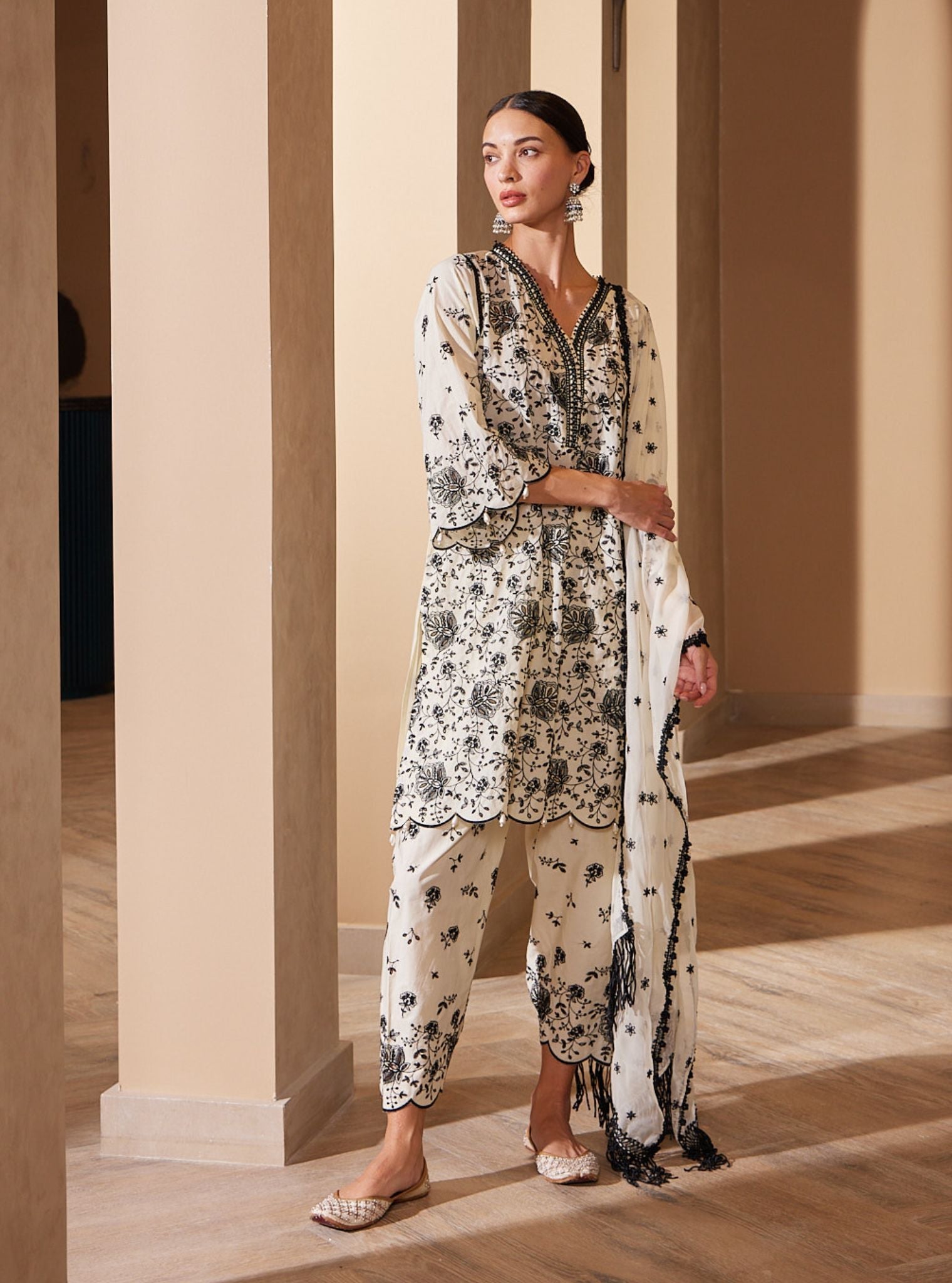 Norwich Supima Cotton Off White Kurta Set