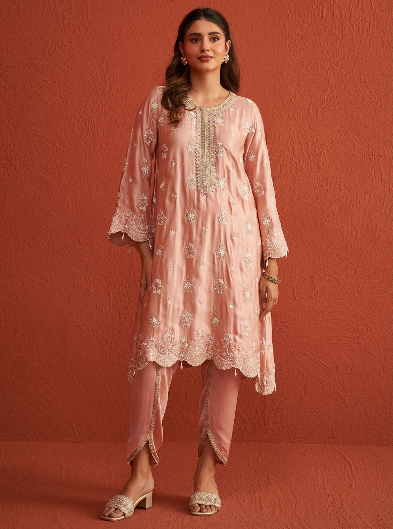 Kangna Cupro Satin Pink Pant