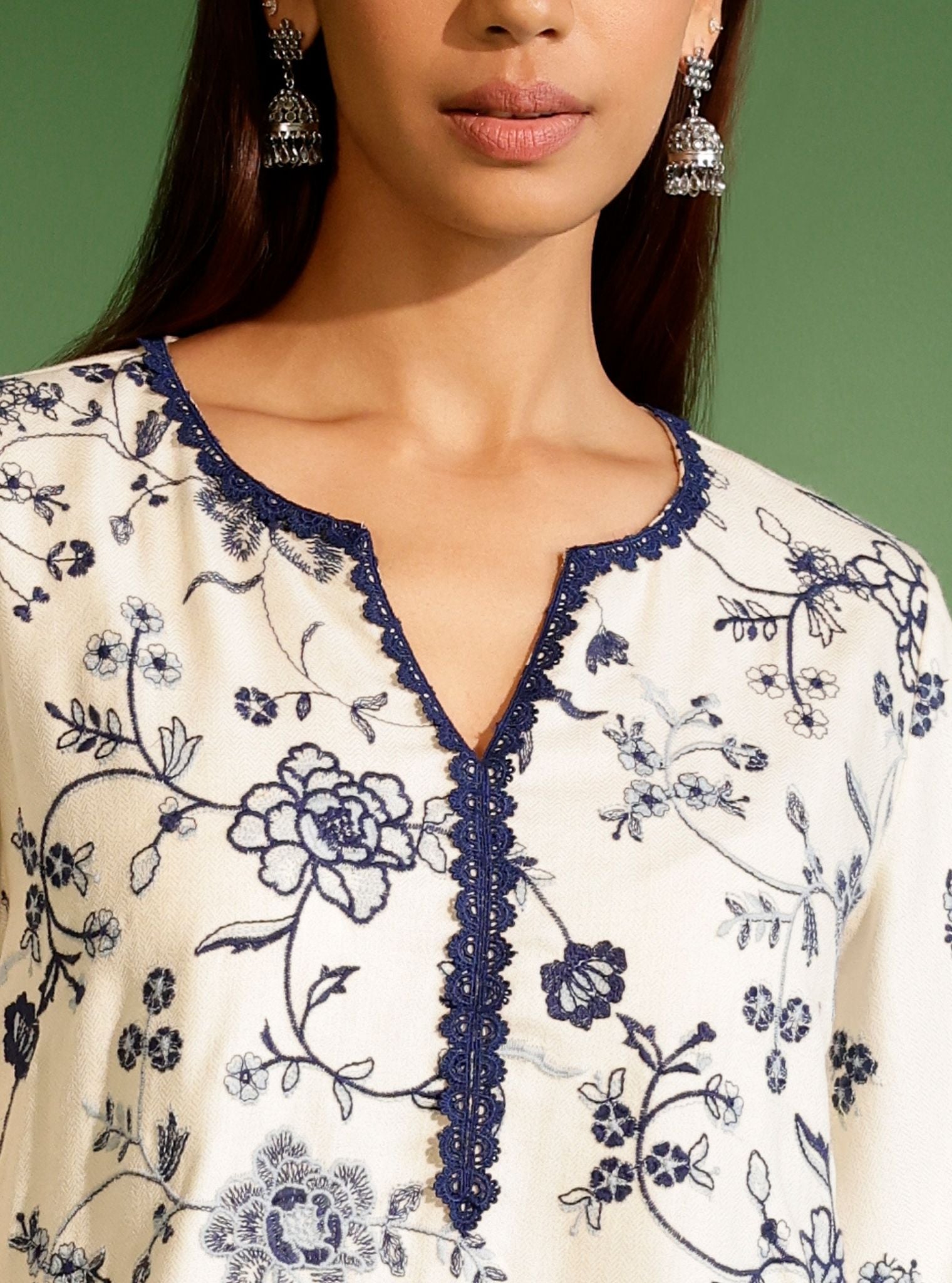 Juno Wool Off White Kurta Set