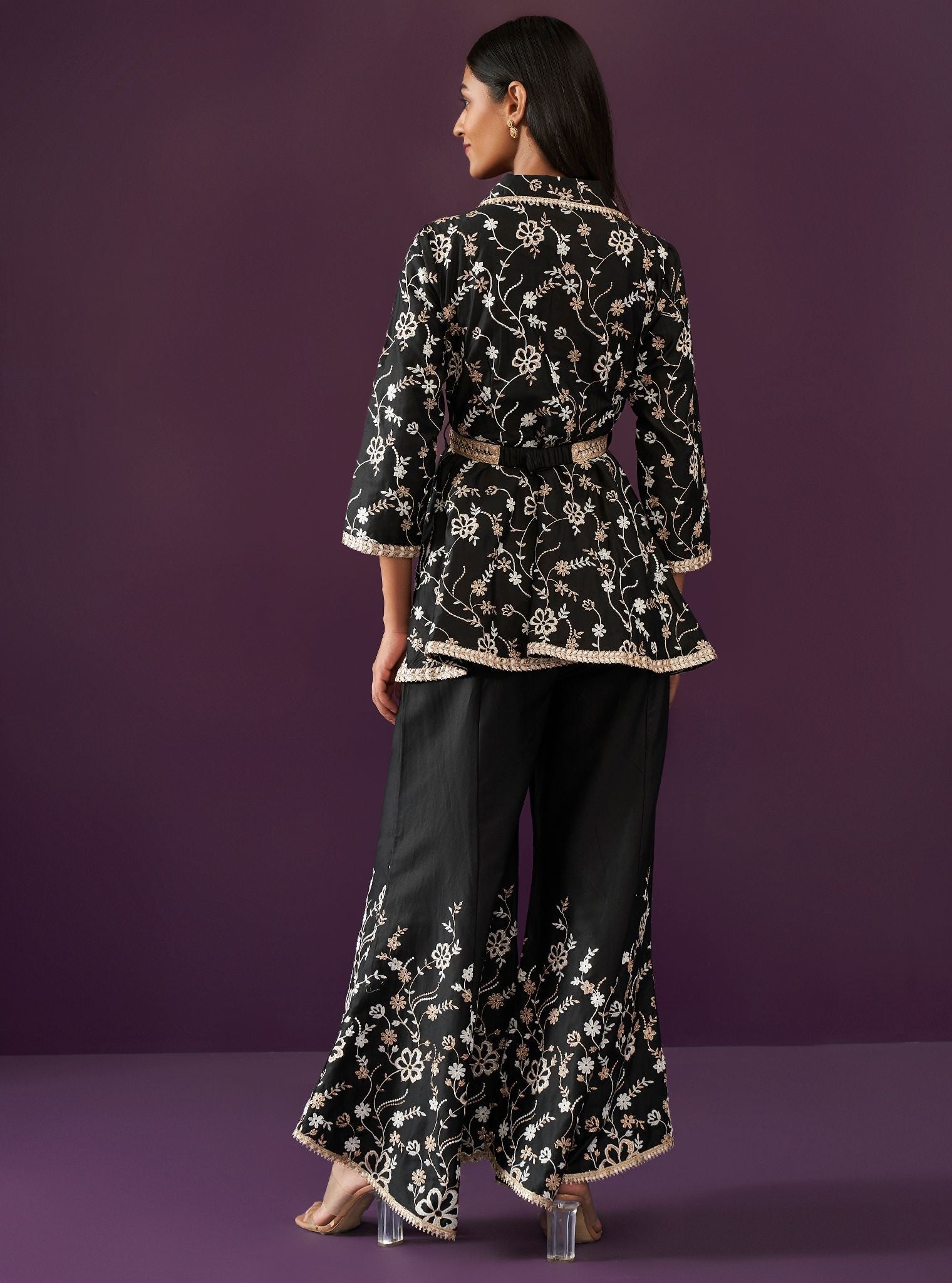 Preeda Pima Satin Black Co-ord Set