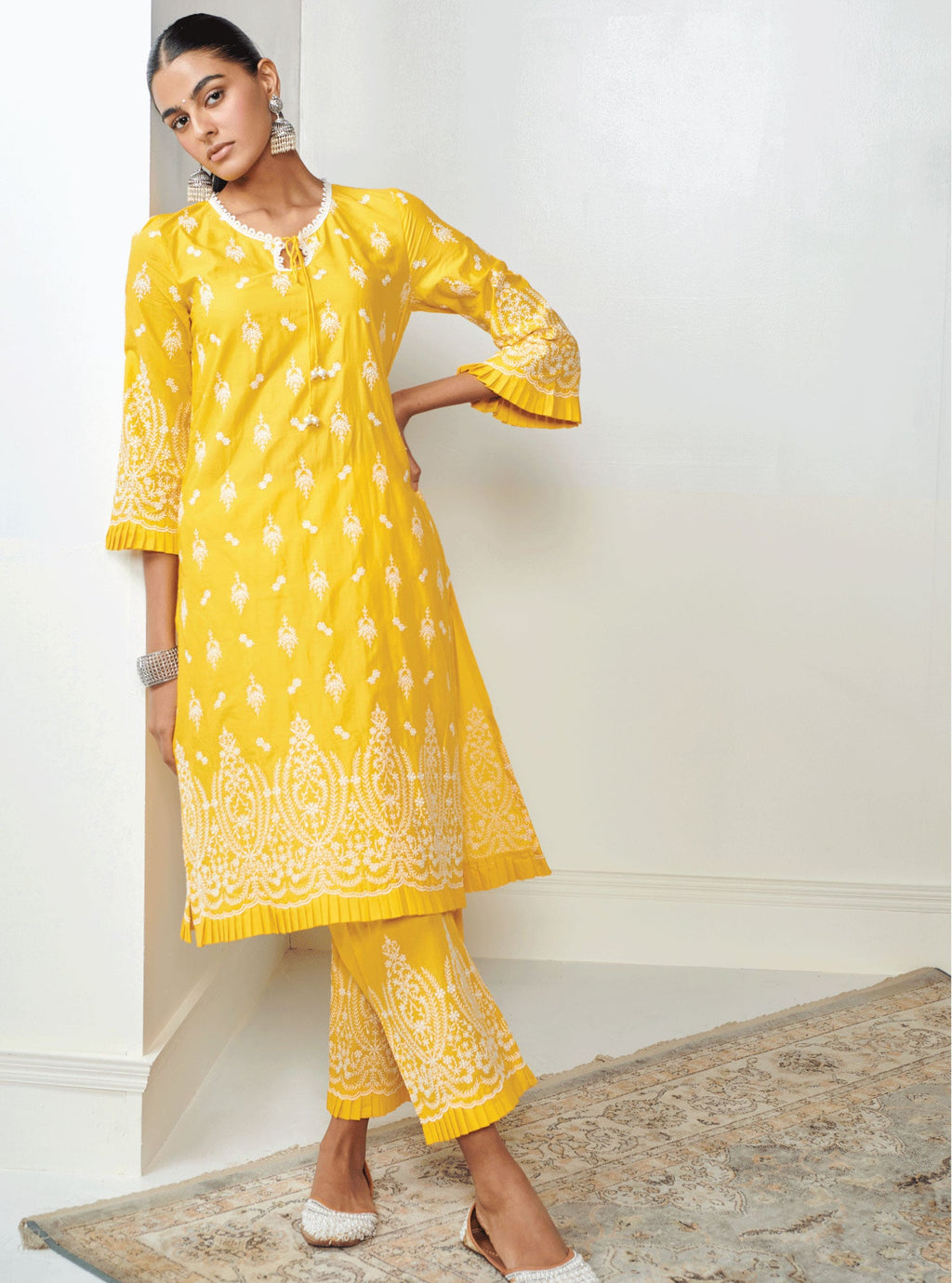 Cara Supima Cotton Mango Kurta Set