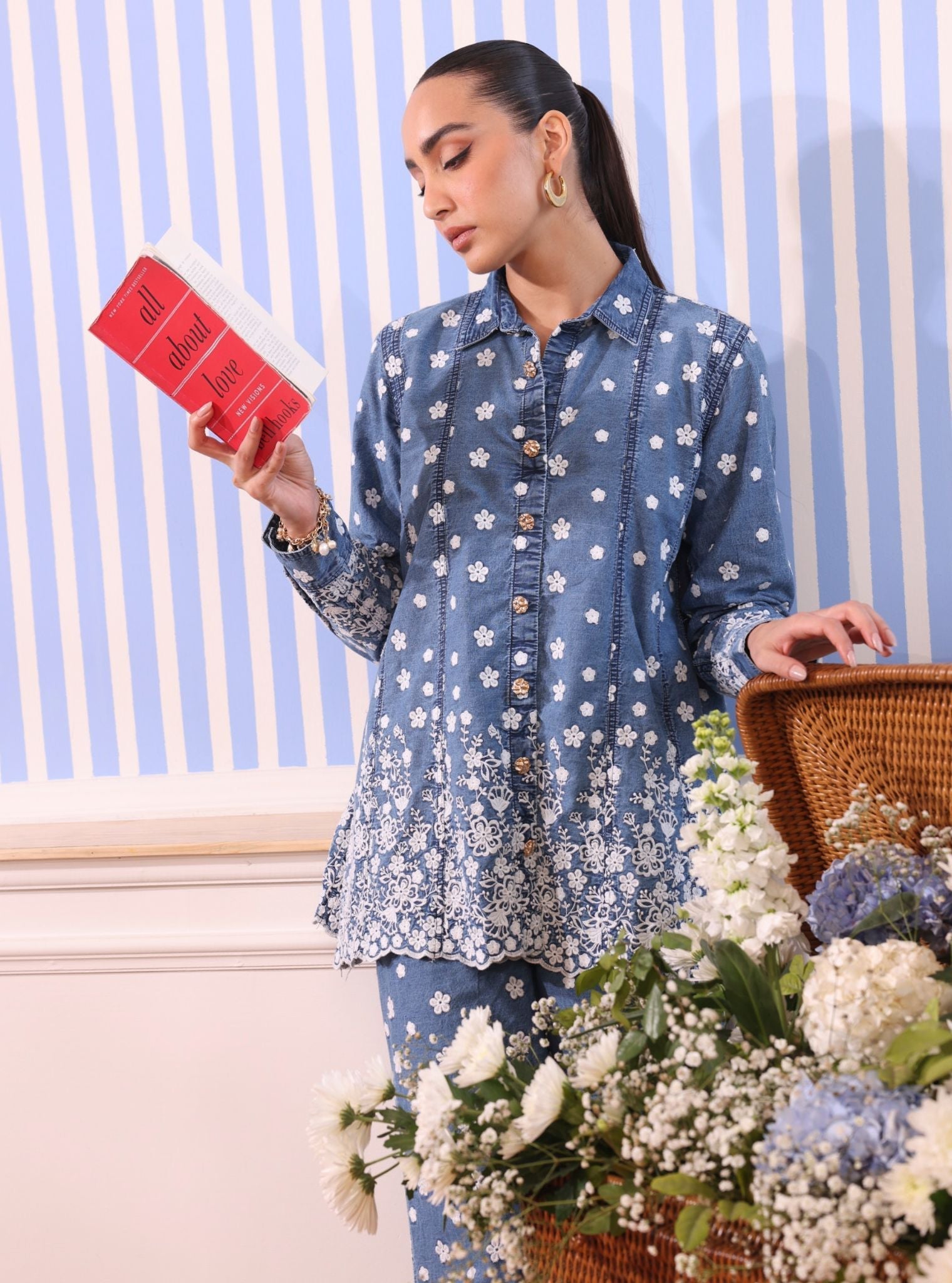 Ronan Denim Blue Co-ord Set