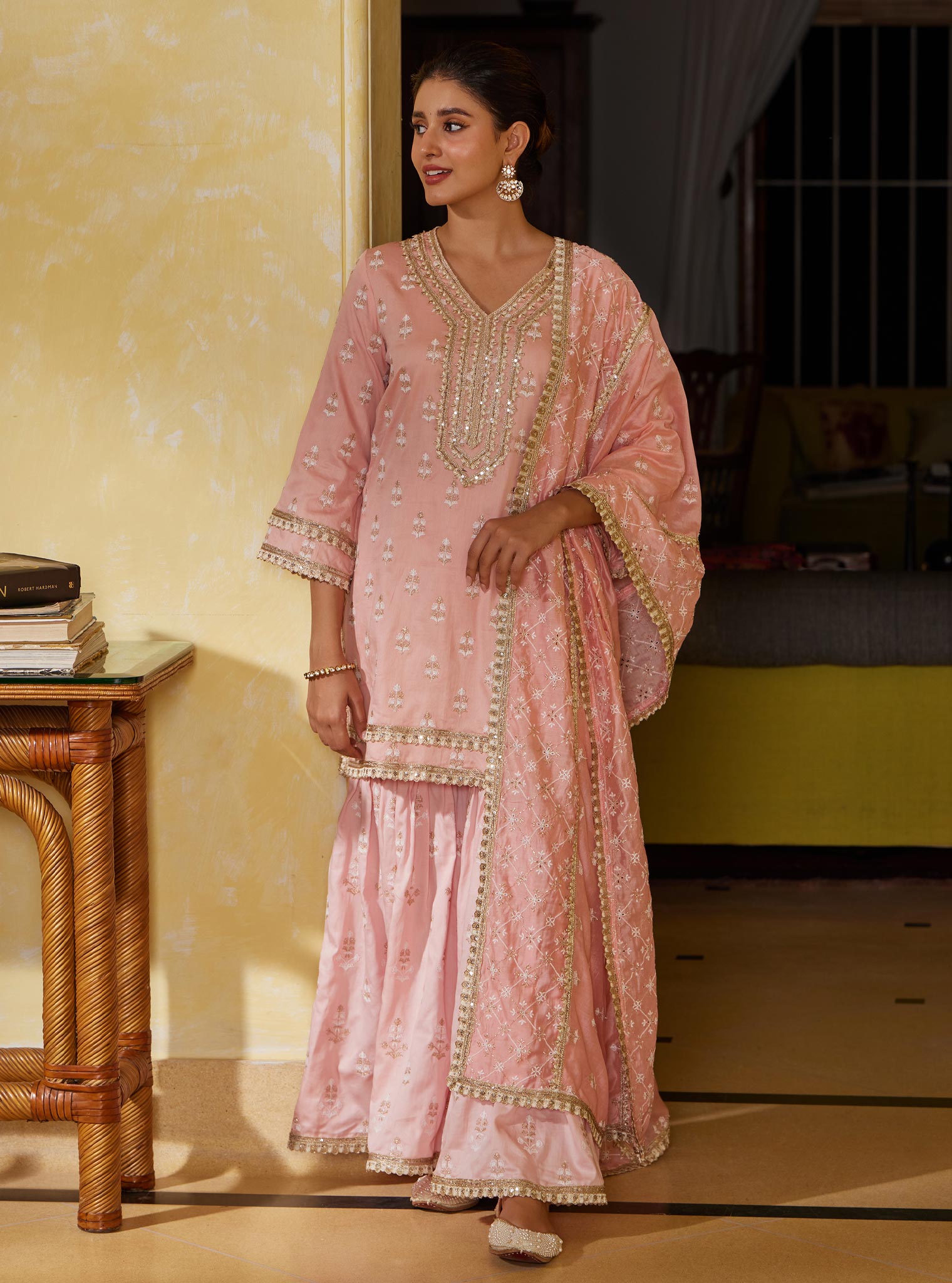 Sama Pima Pink Kurta Set