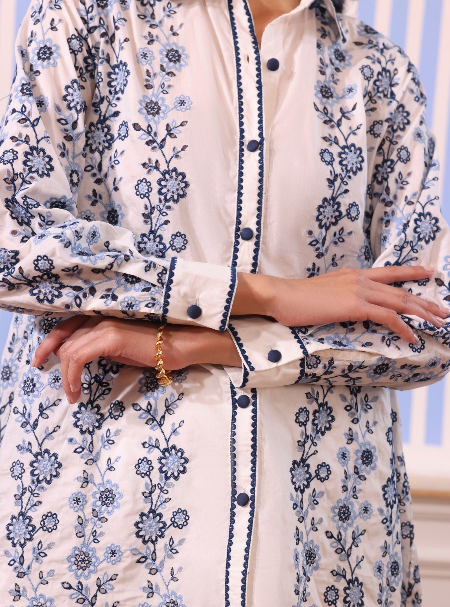 Mulmul Cotton Hugo White Shirt
