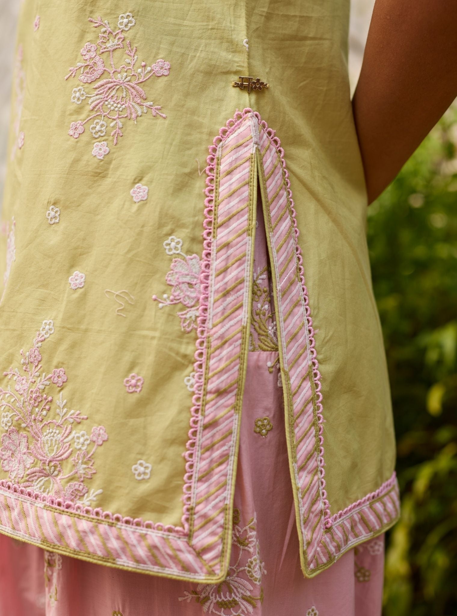 Liva Supima Cotton Lime Kurta Set