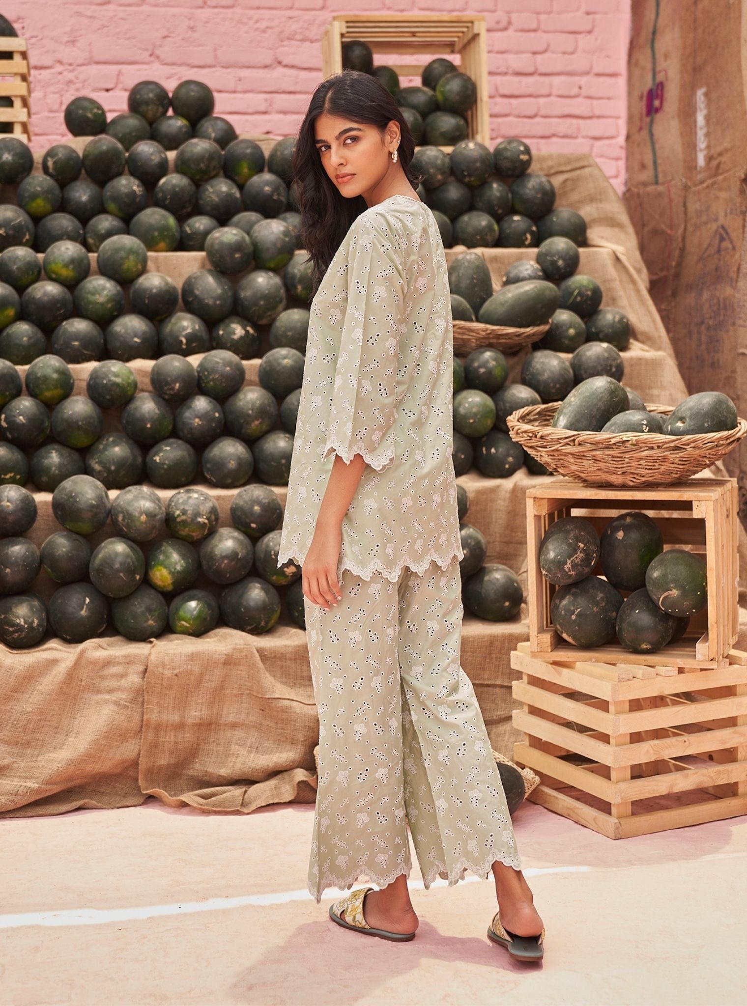 Hannah Cotton Green Co-ord Set