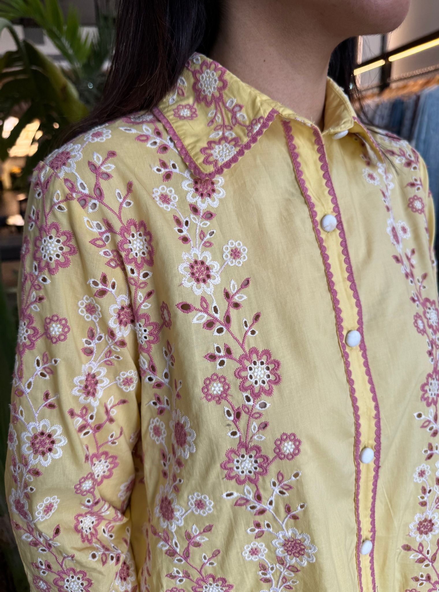 Mulmul Cotton Hugo Yellow Shirt