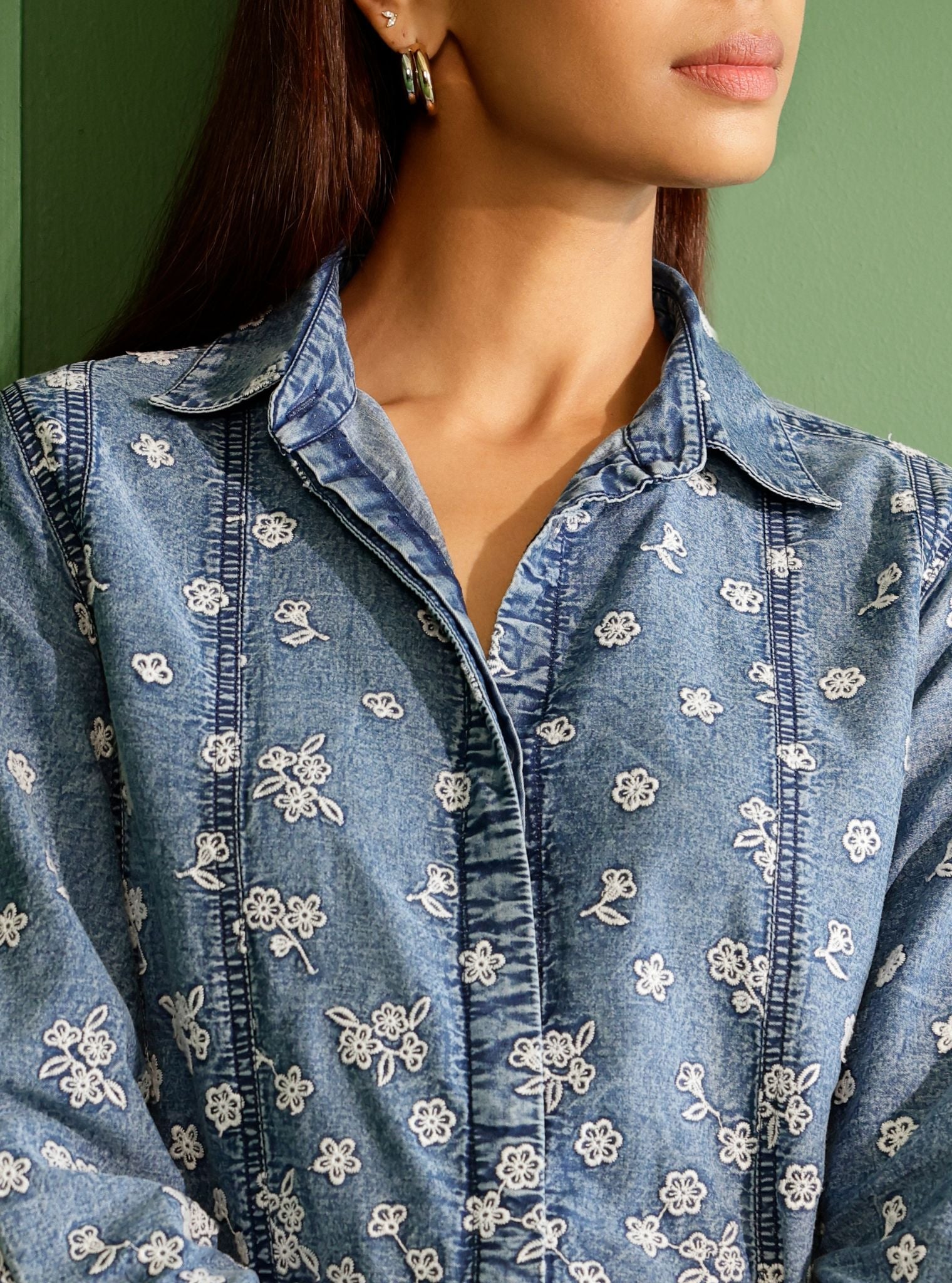 Cressida Denim Blue Shirt With Moor Pant