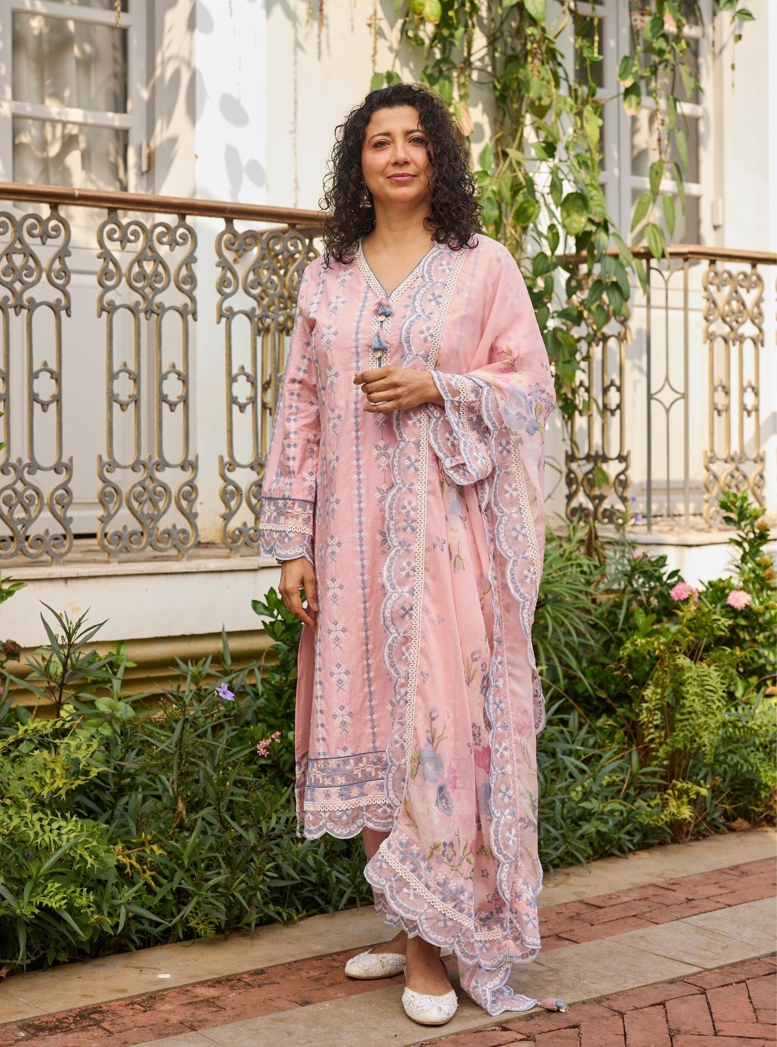 Mua Supima Cotton Pink Kurta Set