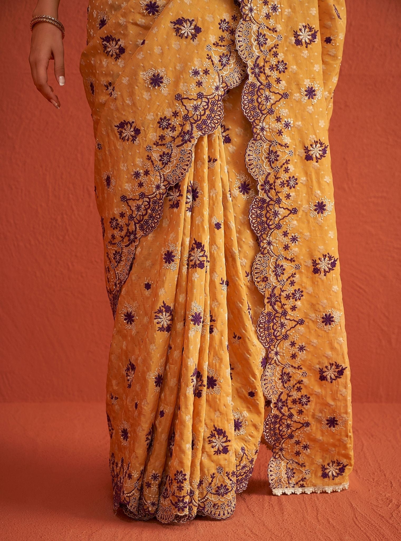 Haseena Banarsi Mustard Saree