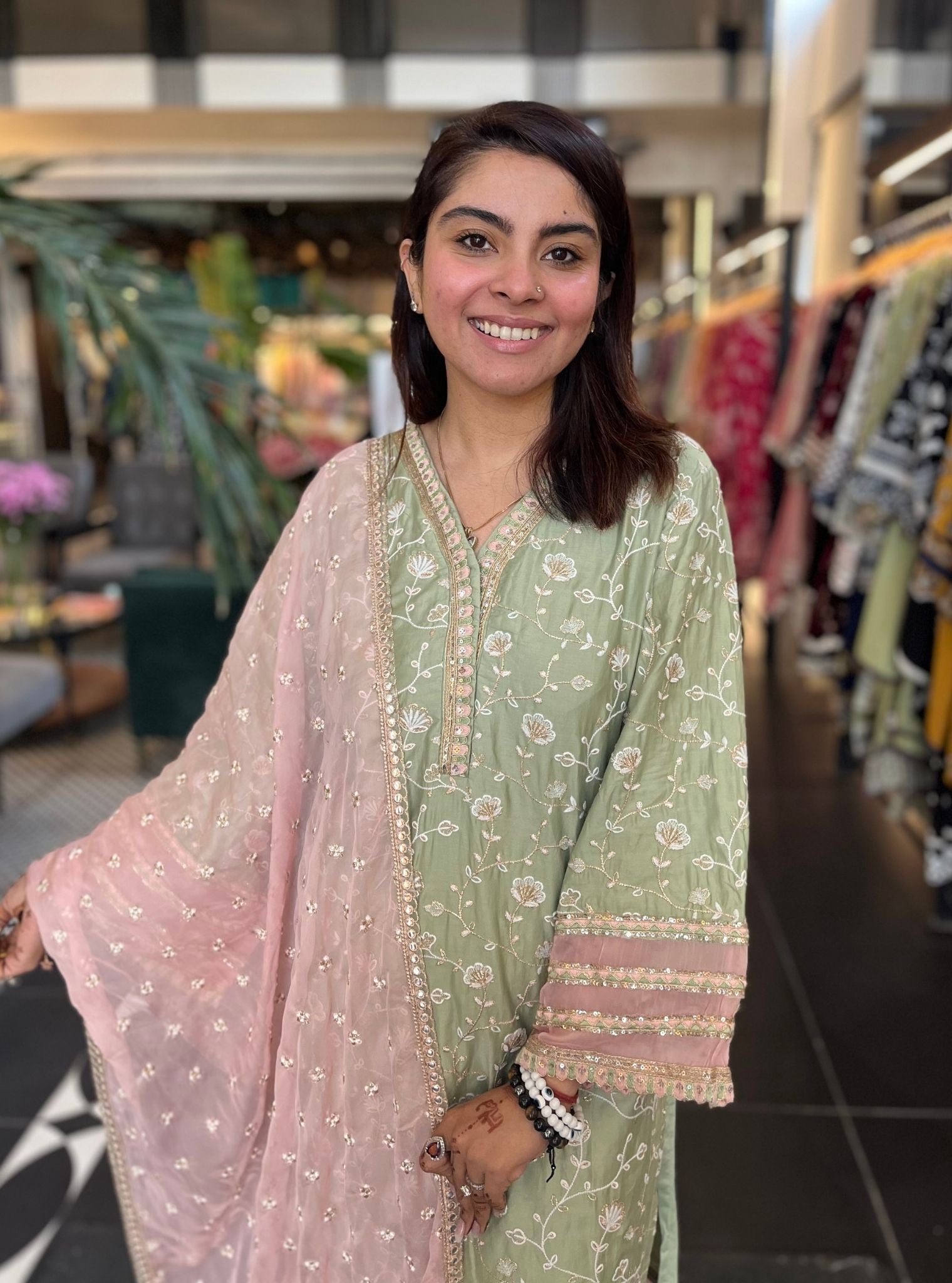 Drita Pima Green Kurta Set