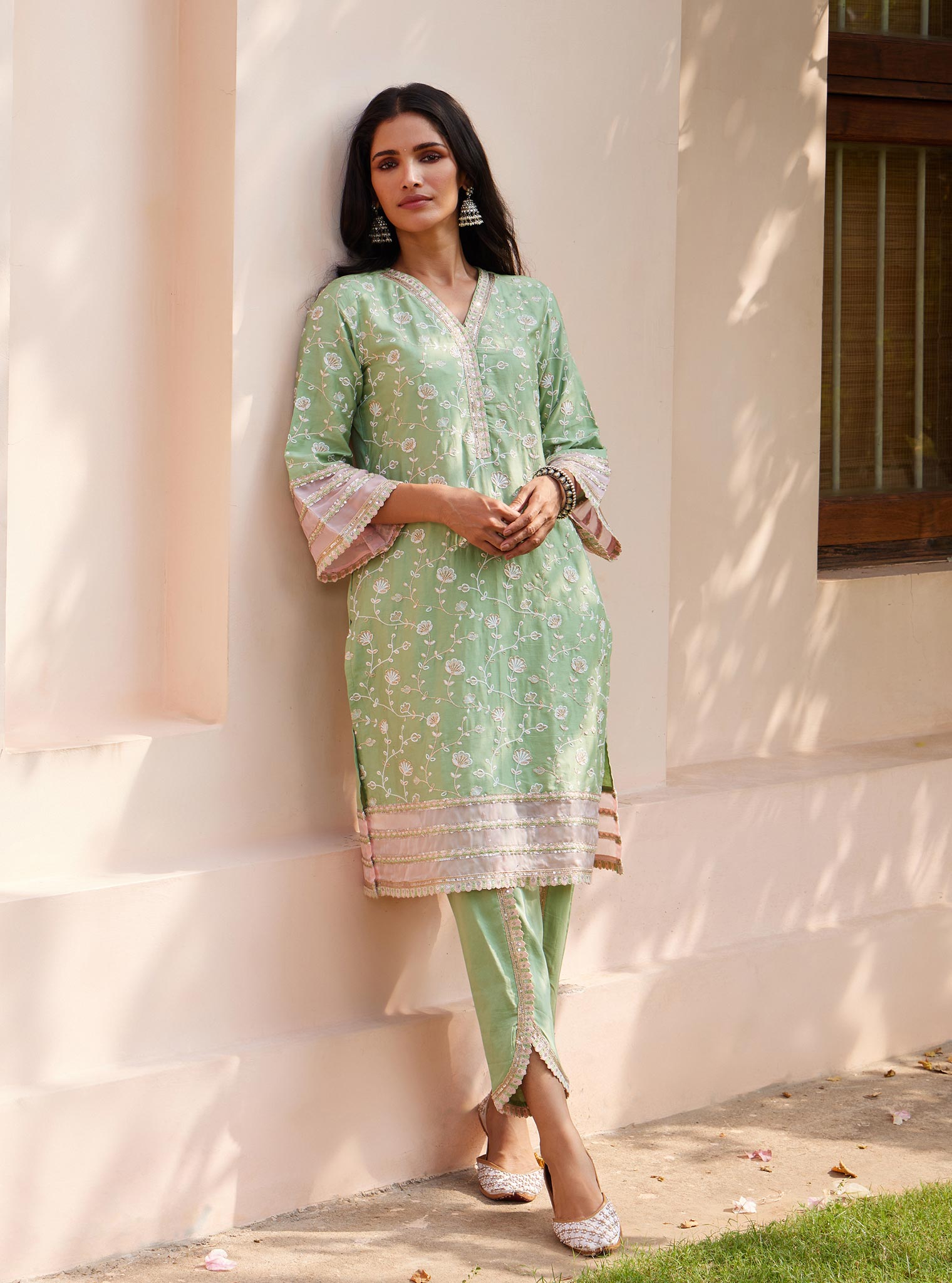 Drita Pima Green Kurta Set