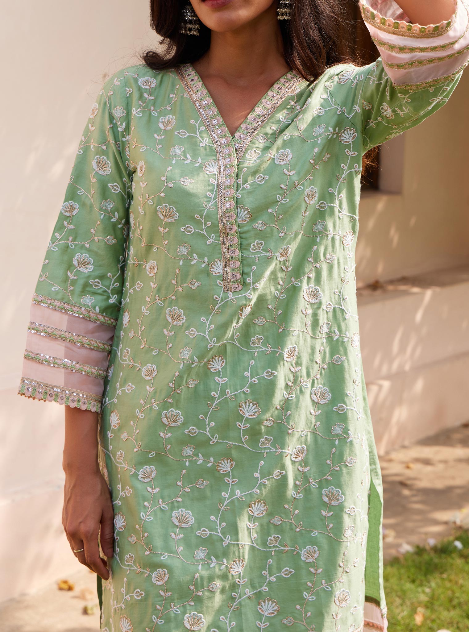 Drita Pima Green Kurta Set
