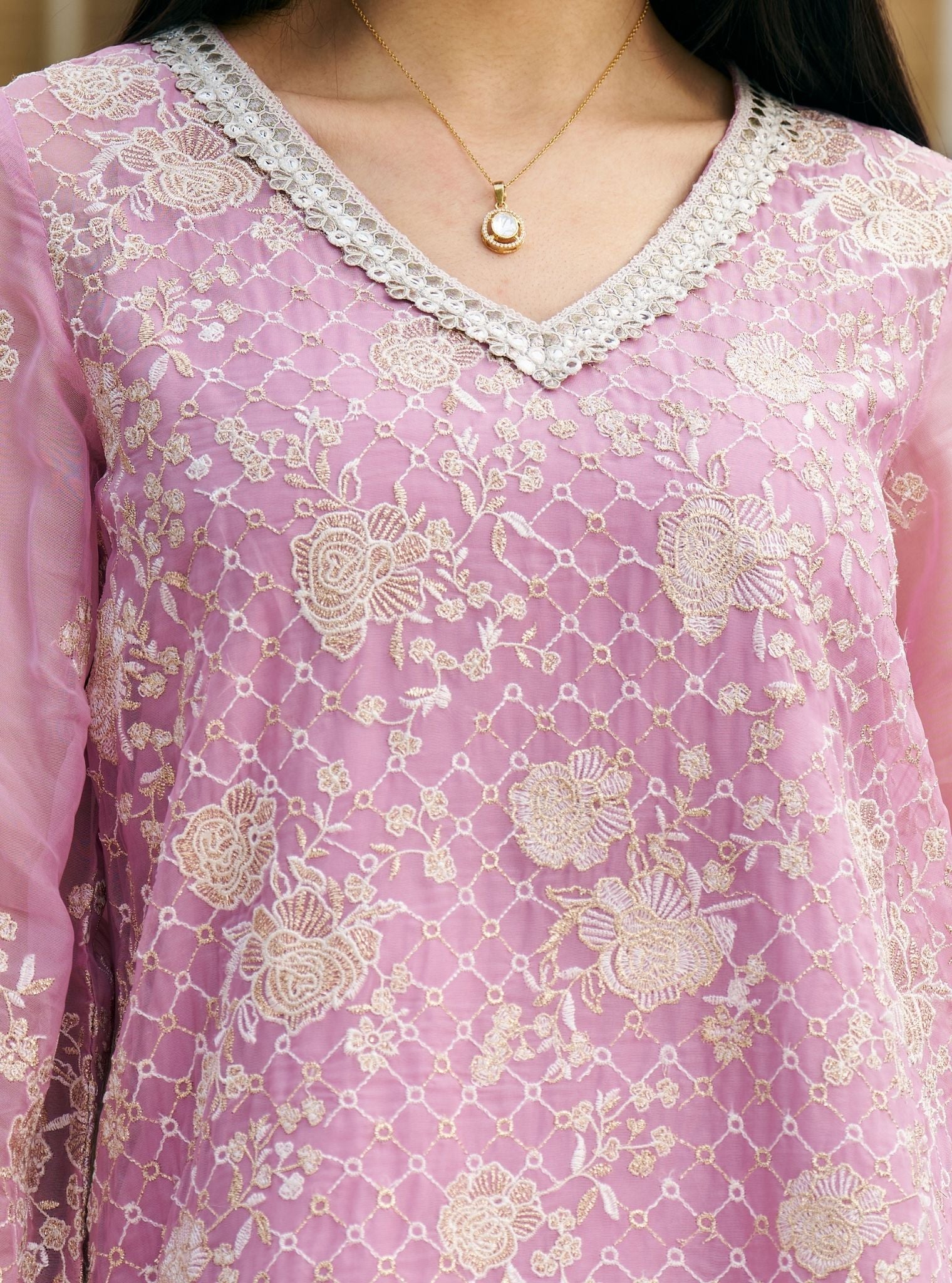 Mudita Organza Lilac Co-ord Set