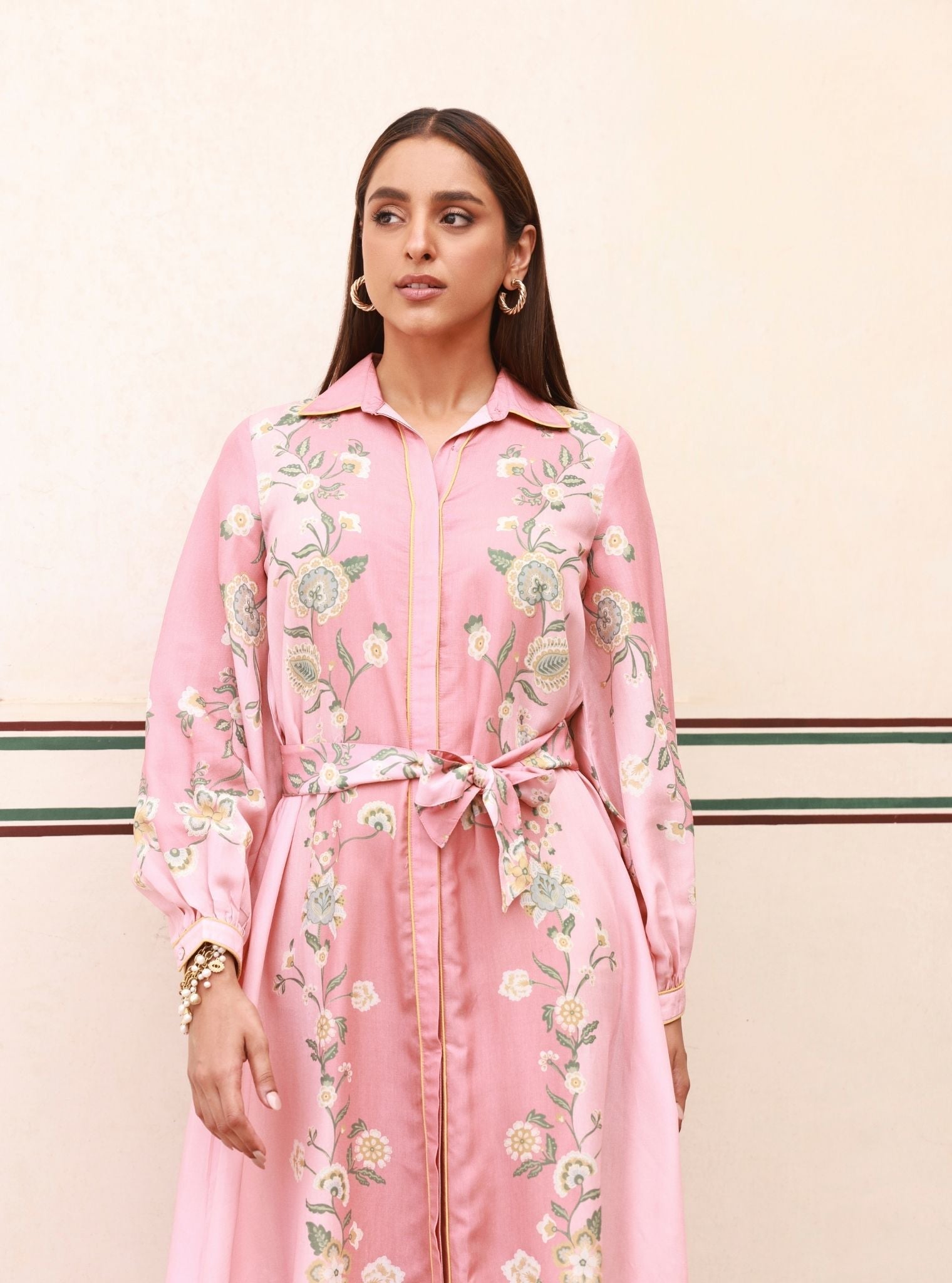 Mulmul Lawn Printed Ilona Pink Dress