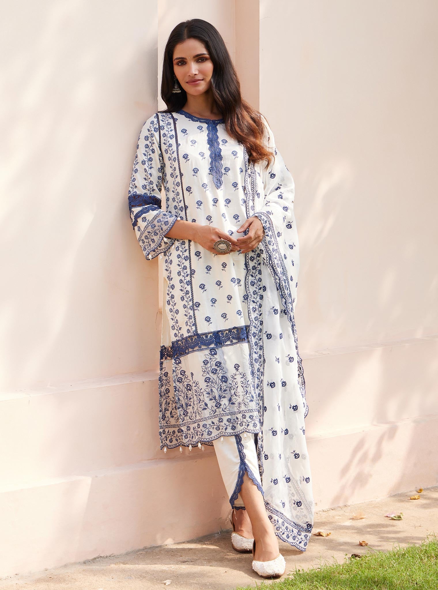 Svasti Pima Off White Kurta Set