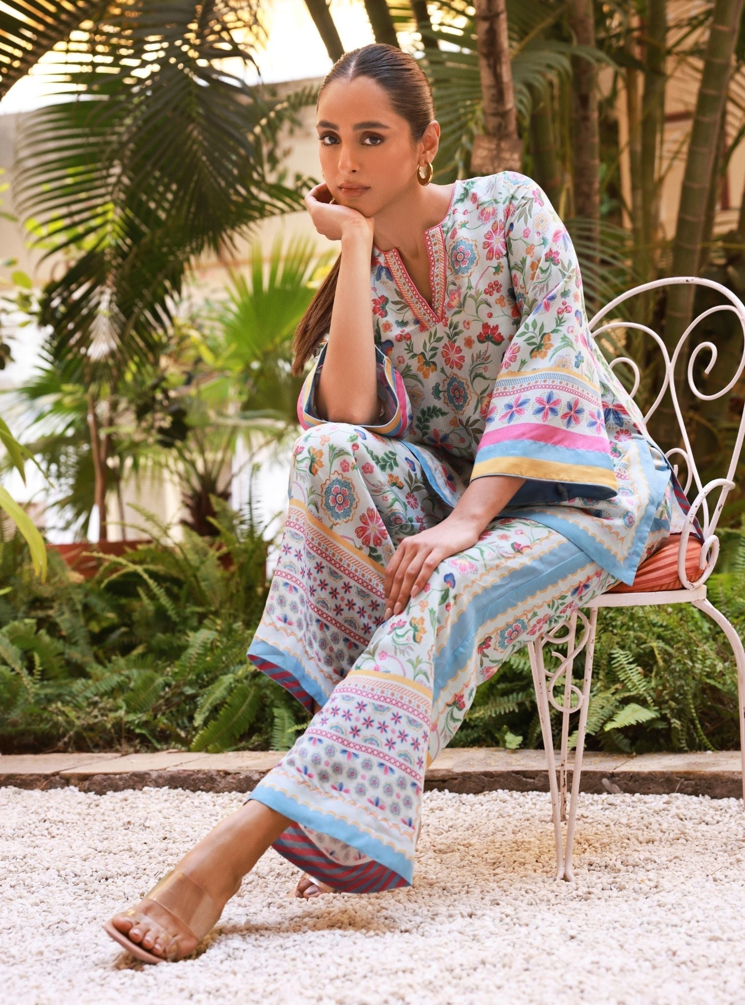 Saurmi Blue Lawn Top Set
