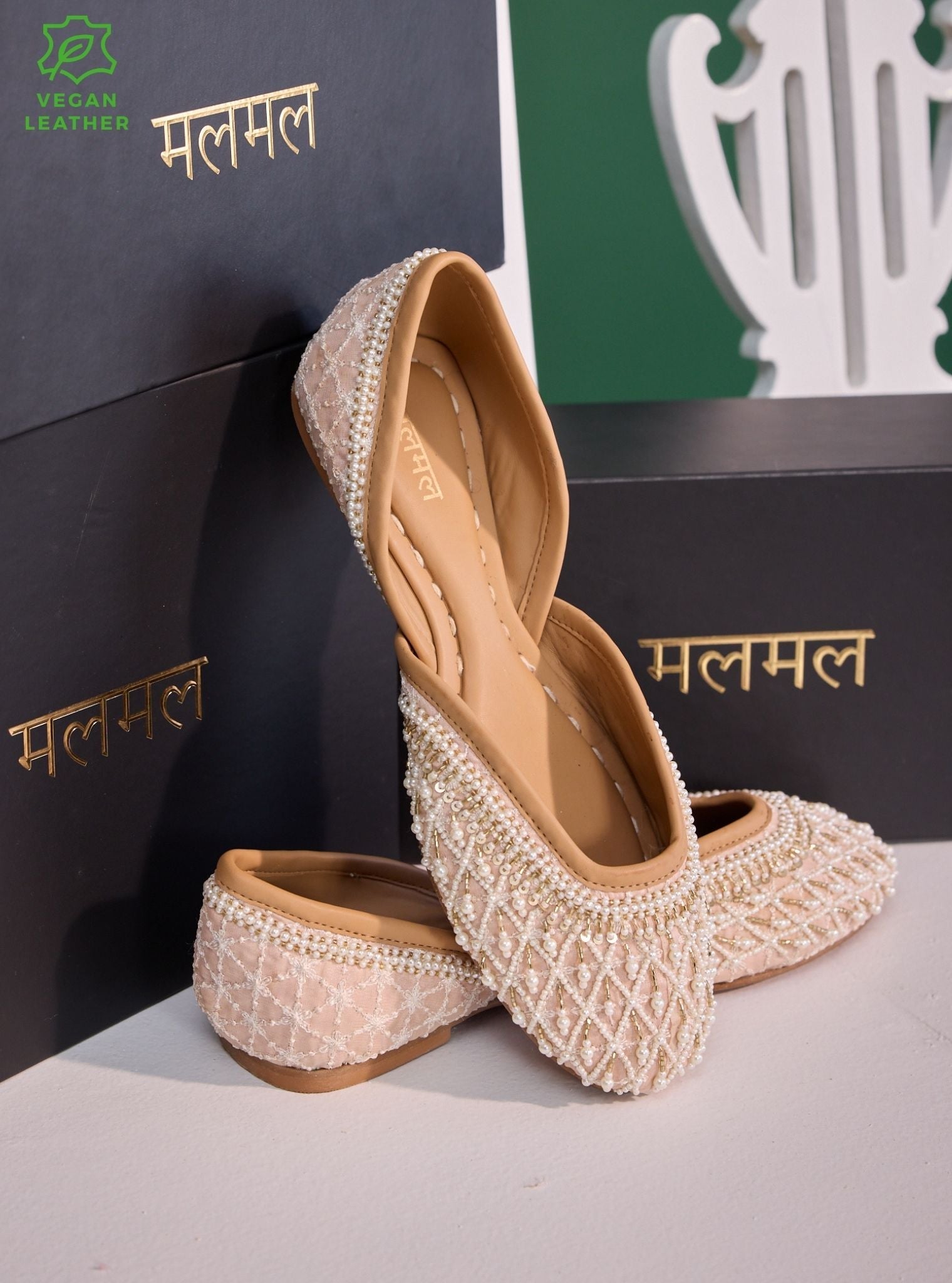 Mulmul Laila Pink Vegan Jutti