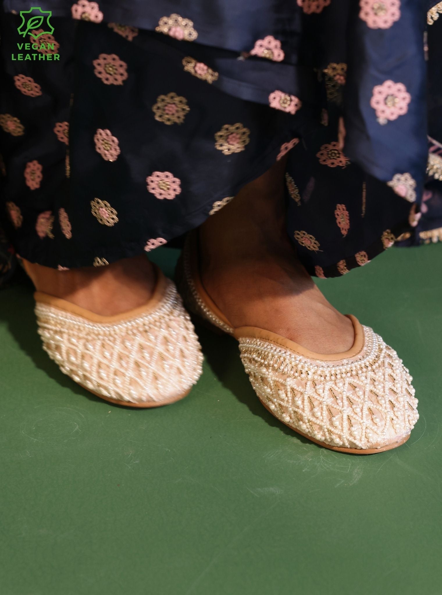 Mulmul Laila Pink Vegan Jutti