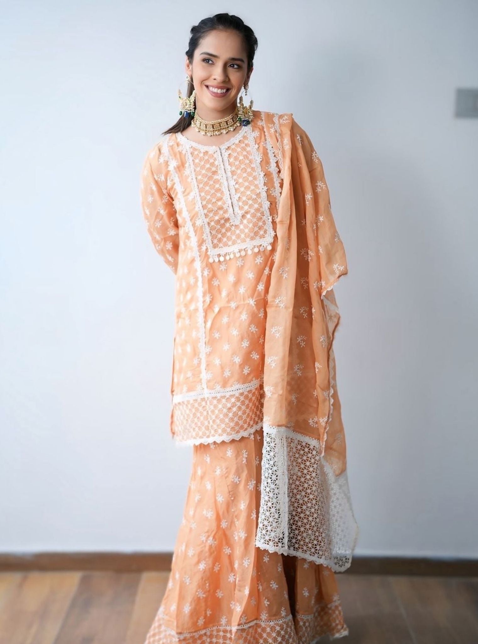 Raaga Organza Orange Kurta Set
