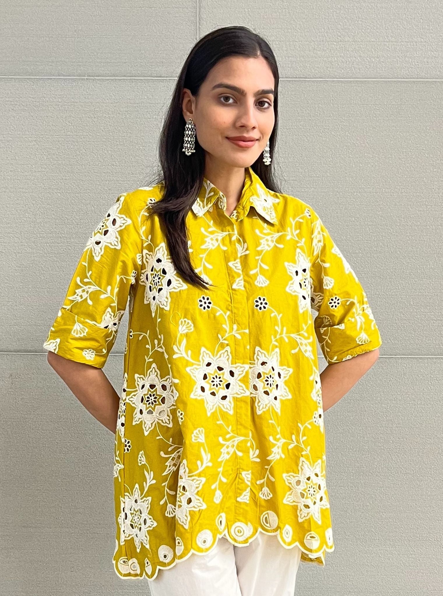 Eve Iconic Supima Cotton Yellow Shirt