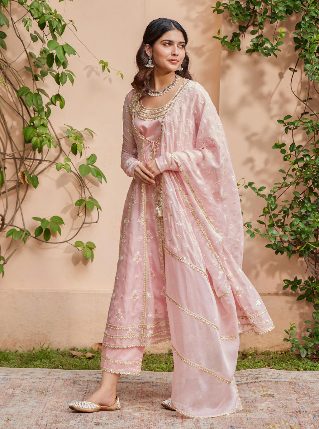 Mulmul Supima Cotton Arlo Pink Garara main image 1