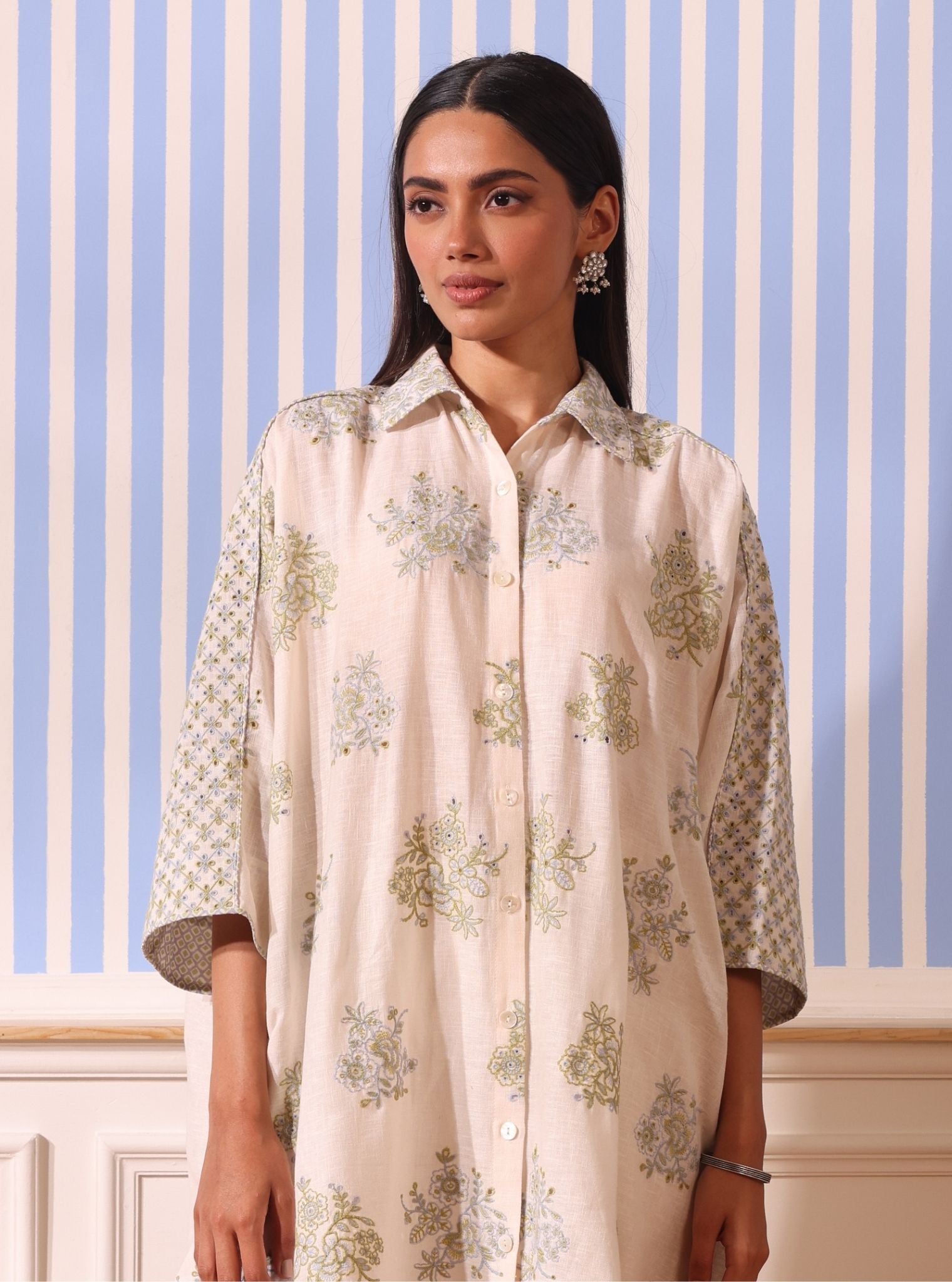 Gema Linen White Kurta Set