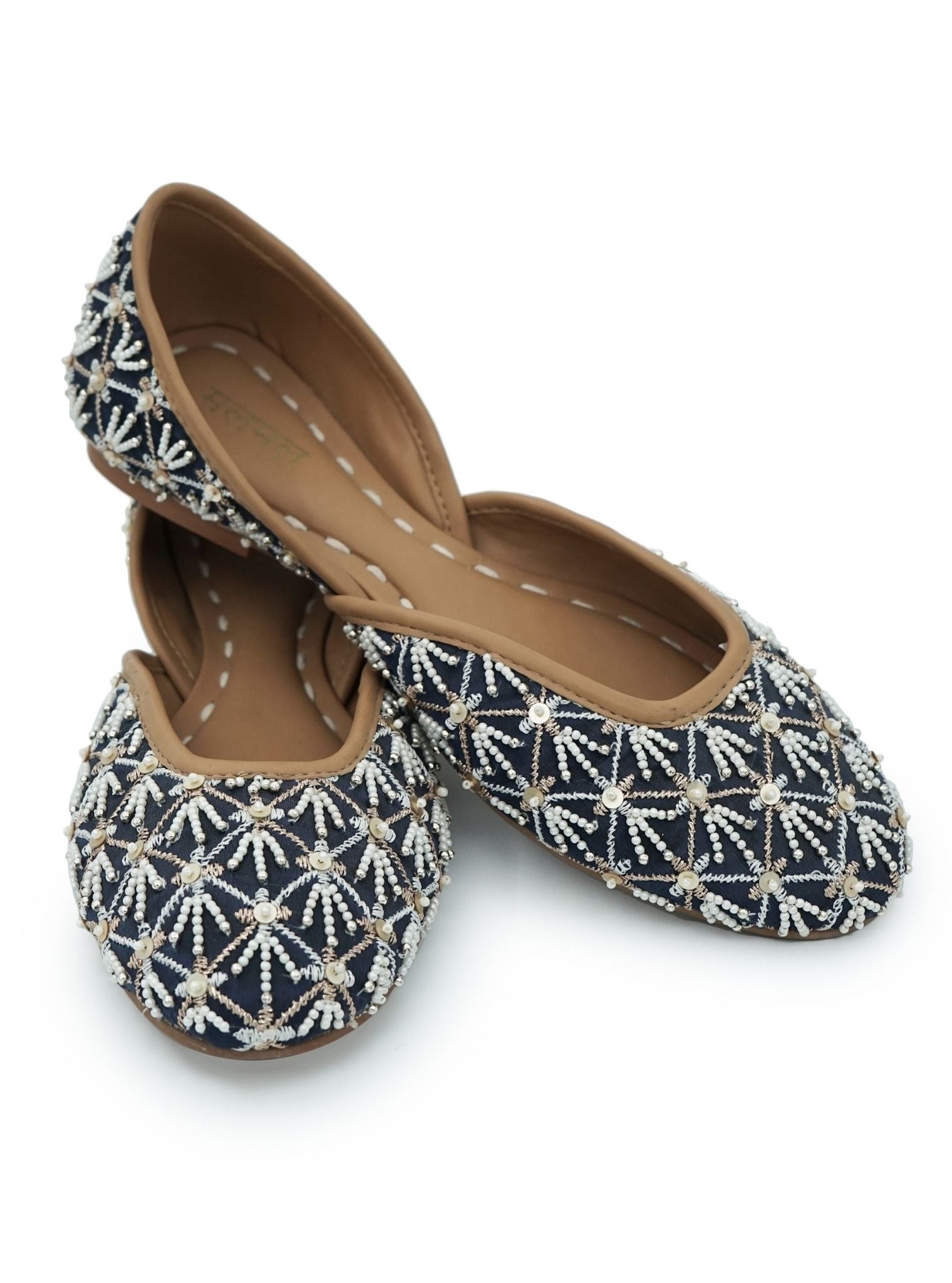 Mulmul Aisha Navy Vegan Jutti