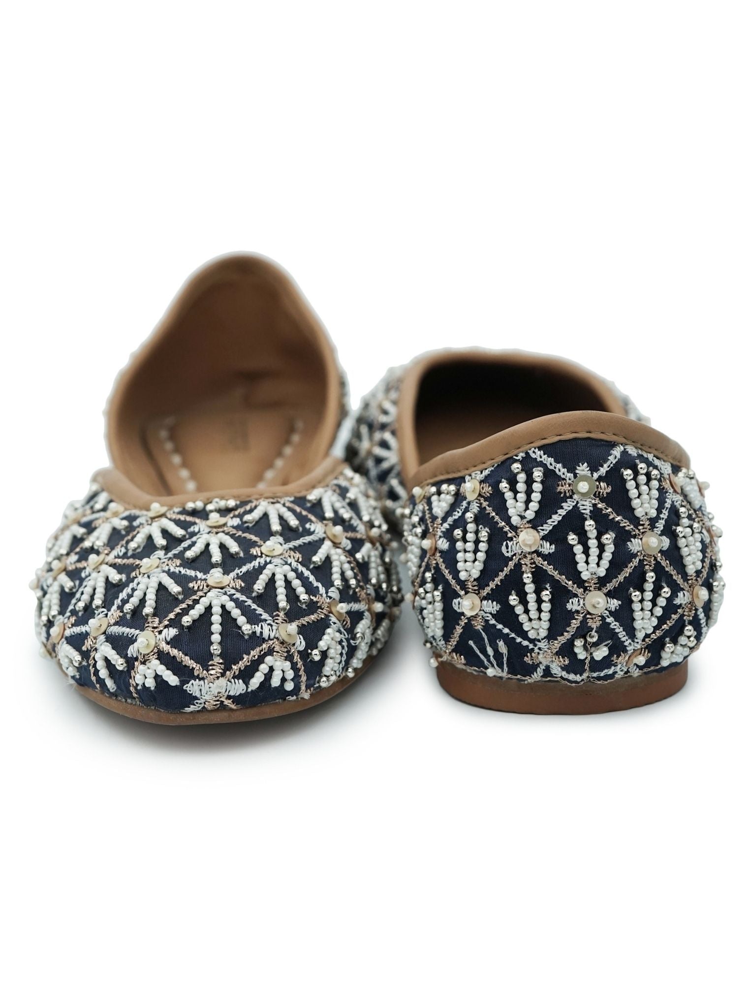 Mulmul Aisha Navy Vegan Jutti