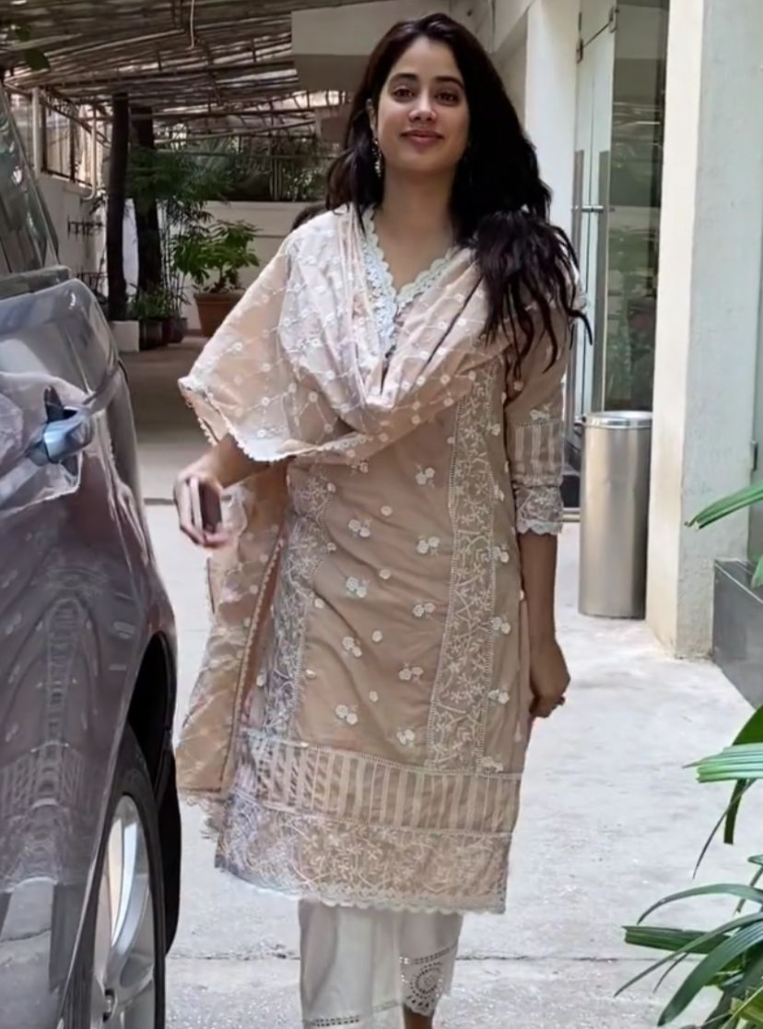 Mulmul Supima Cotton Kaza Beige Kurta