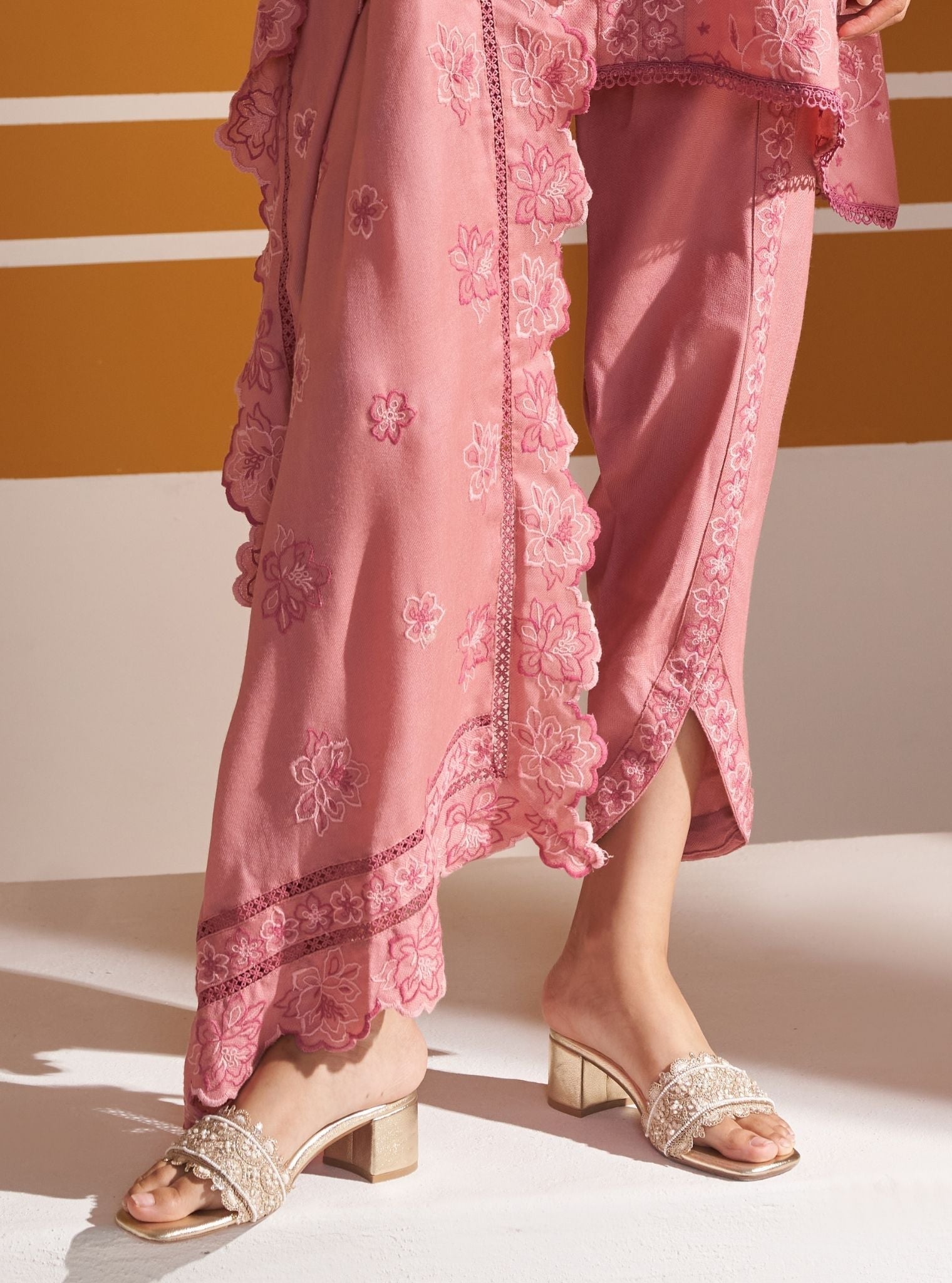 Ellis Wool Pink Kurta Set