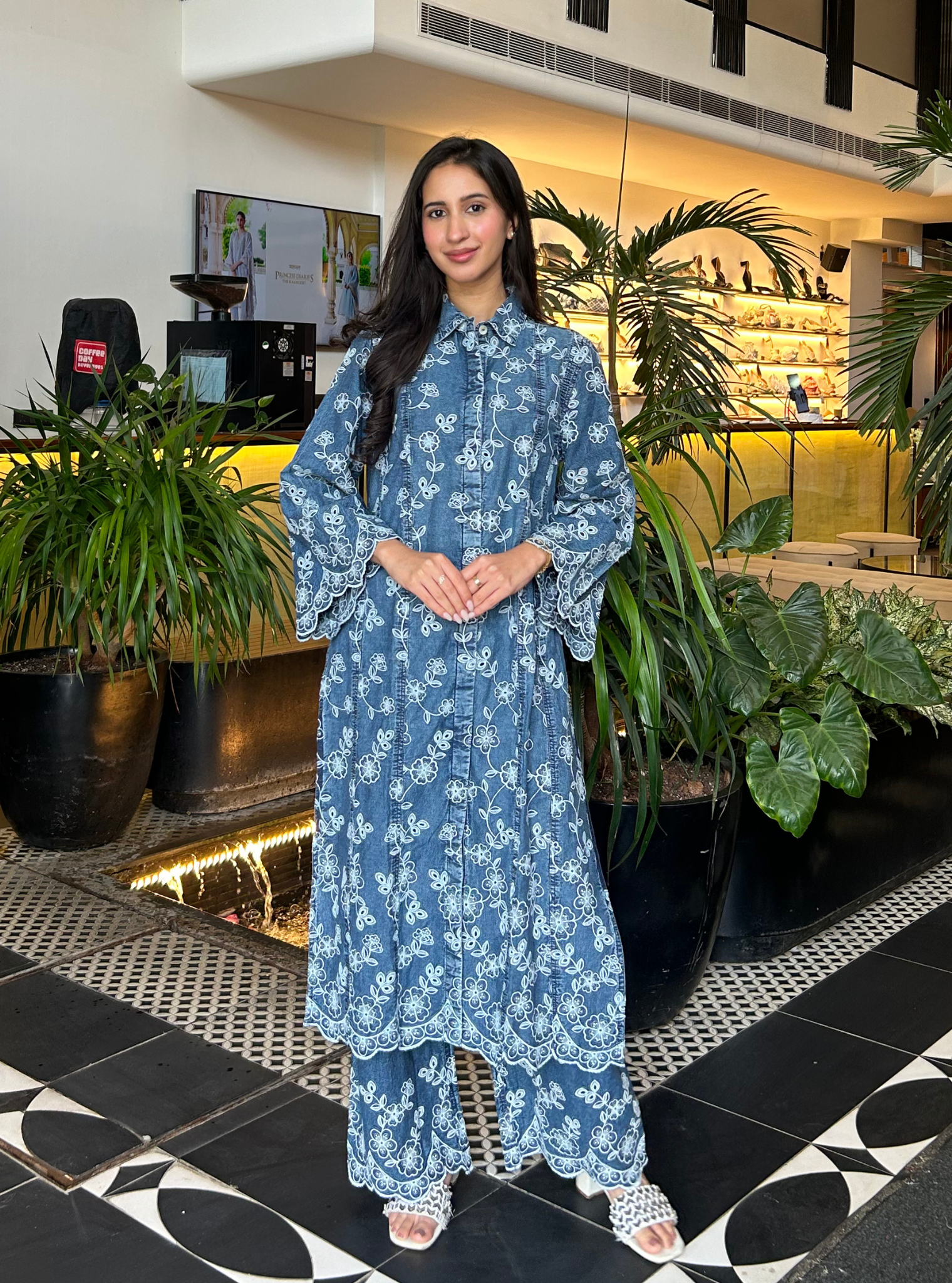 Ondra Denim Blue Kurta Set