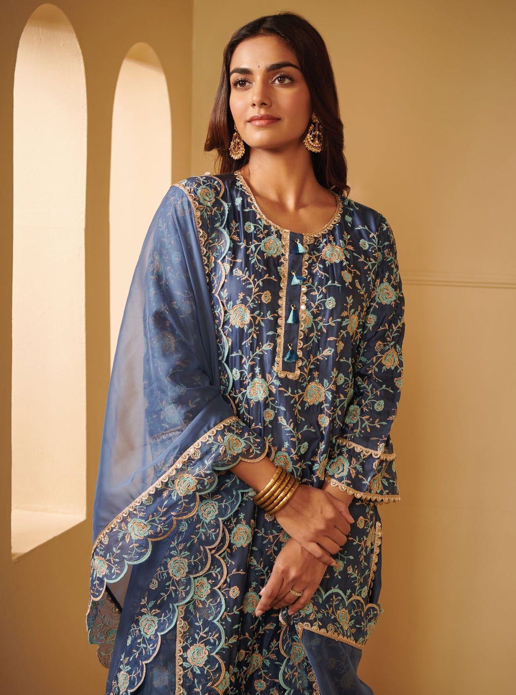 Apti Cupro Silk Pink Kurta Set
