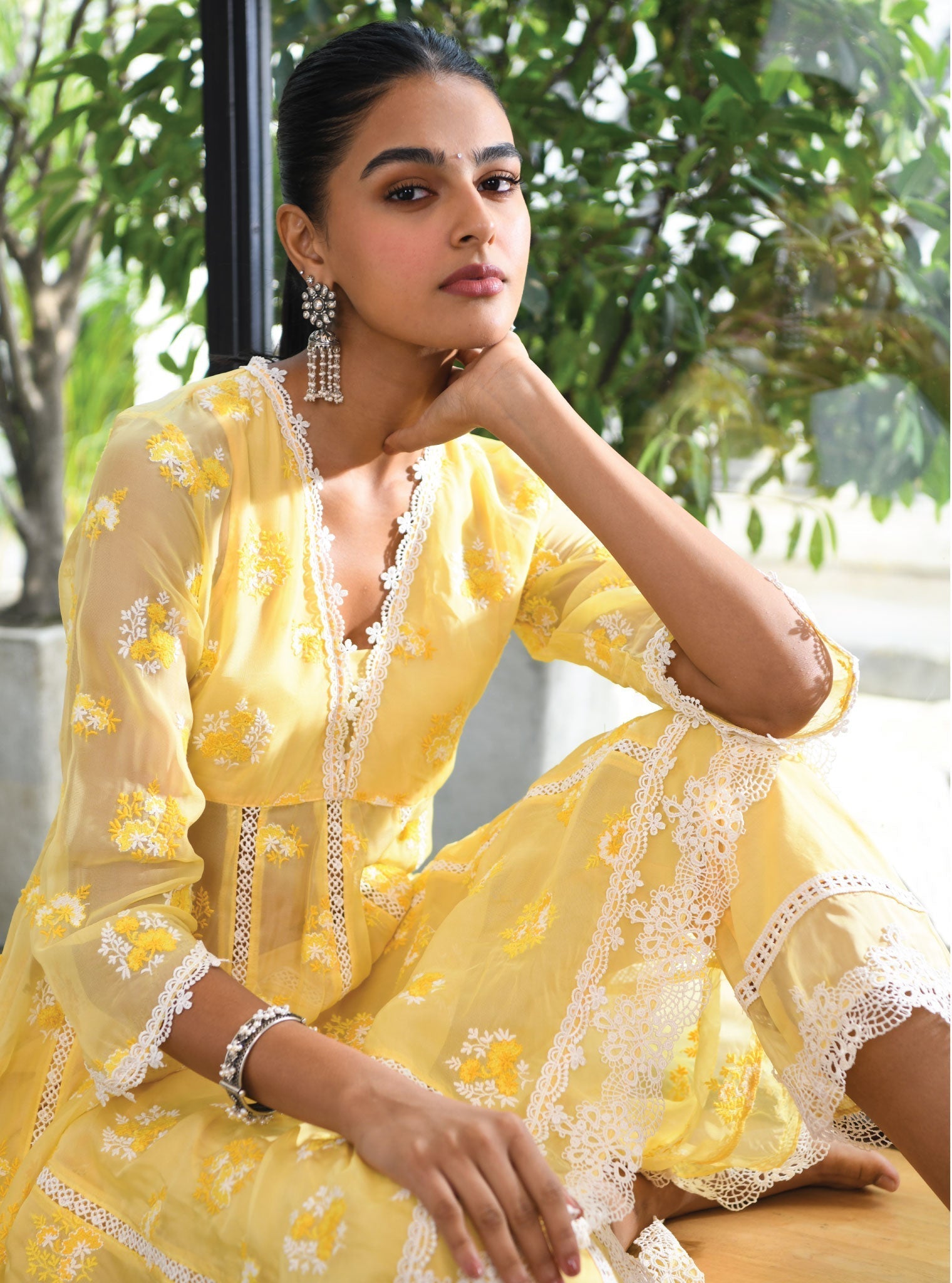 Mulmul Organza Stirling Anarkali Kurta