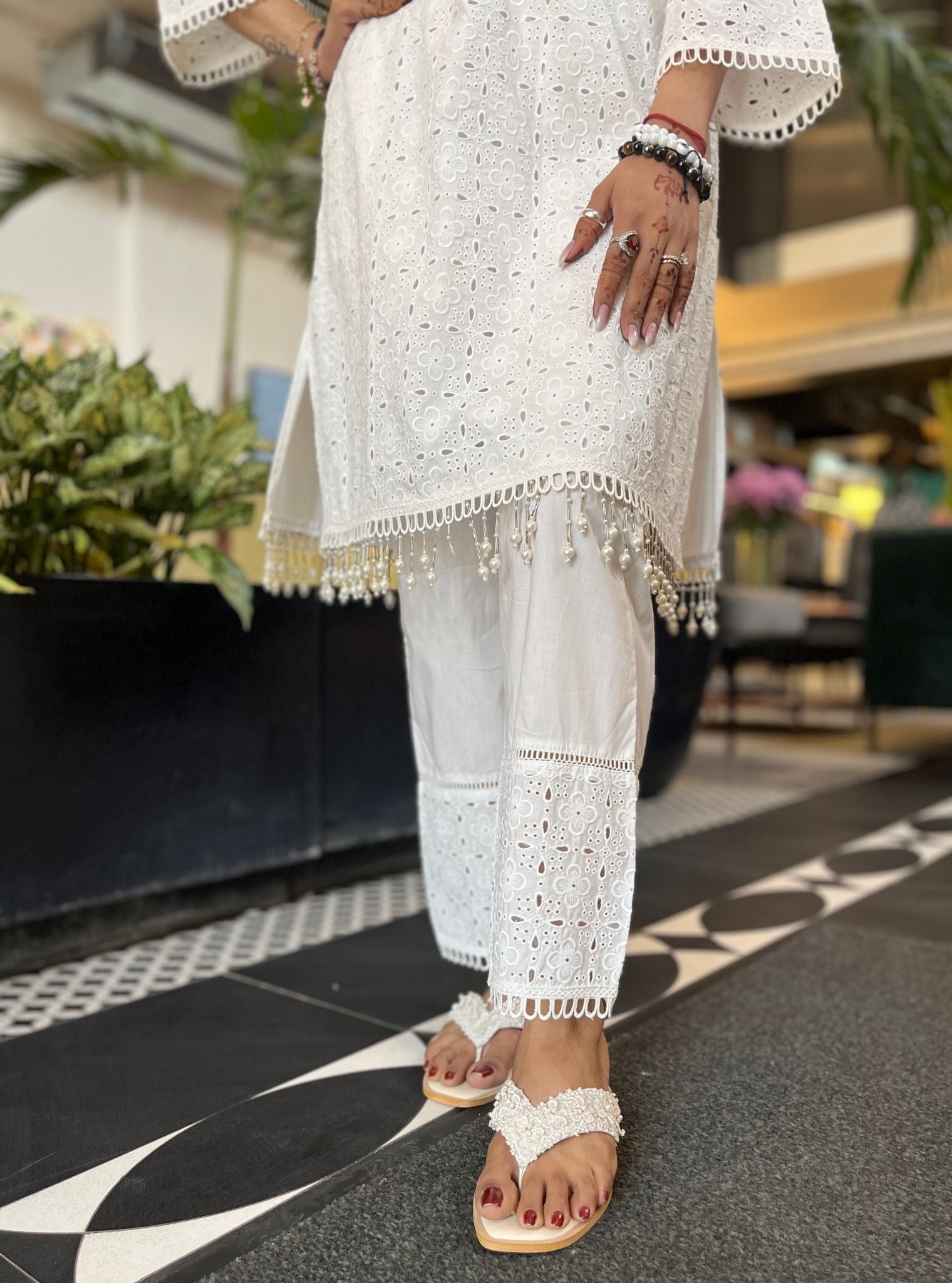 Danira Supima Cotton White Kurta Set
