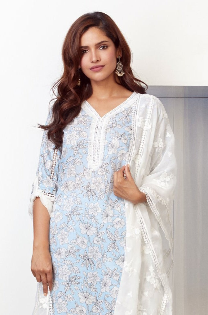 Mulmul Supima Cotton Dollis Organza Dupatta