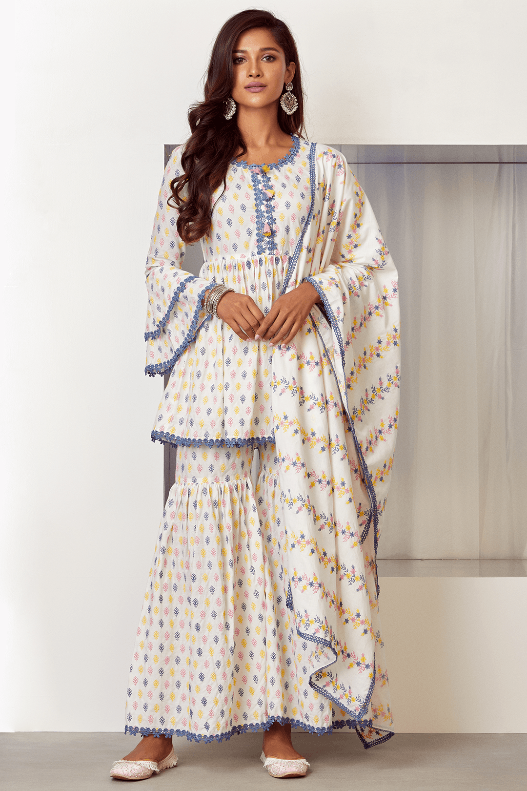 Alpine Supima Cotton Kurta with Sharara Set