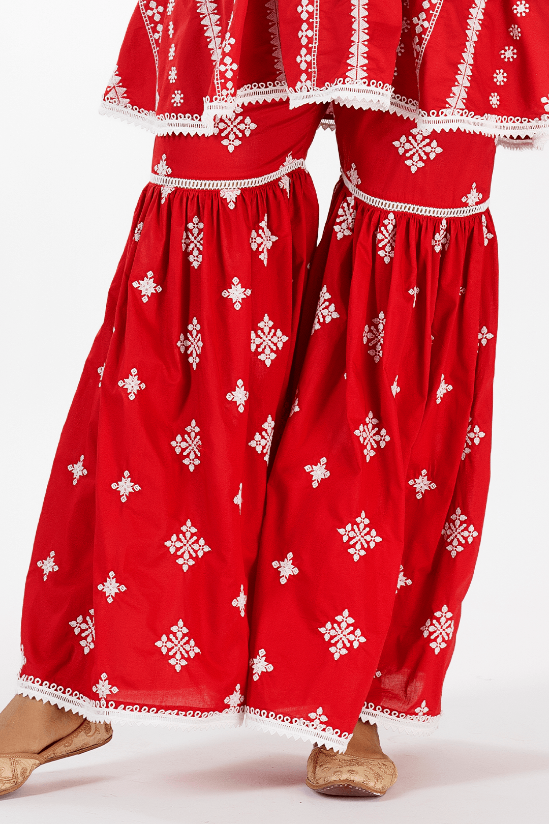 Mulmul Supima Cotton Arlo Red Garara