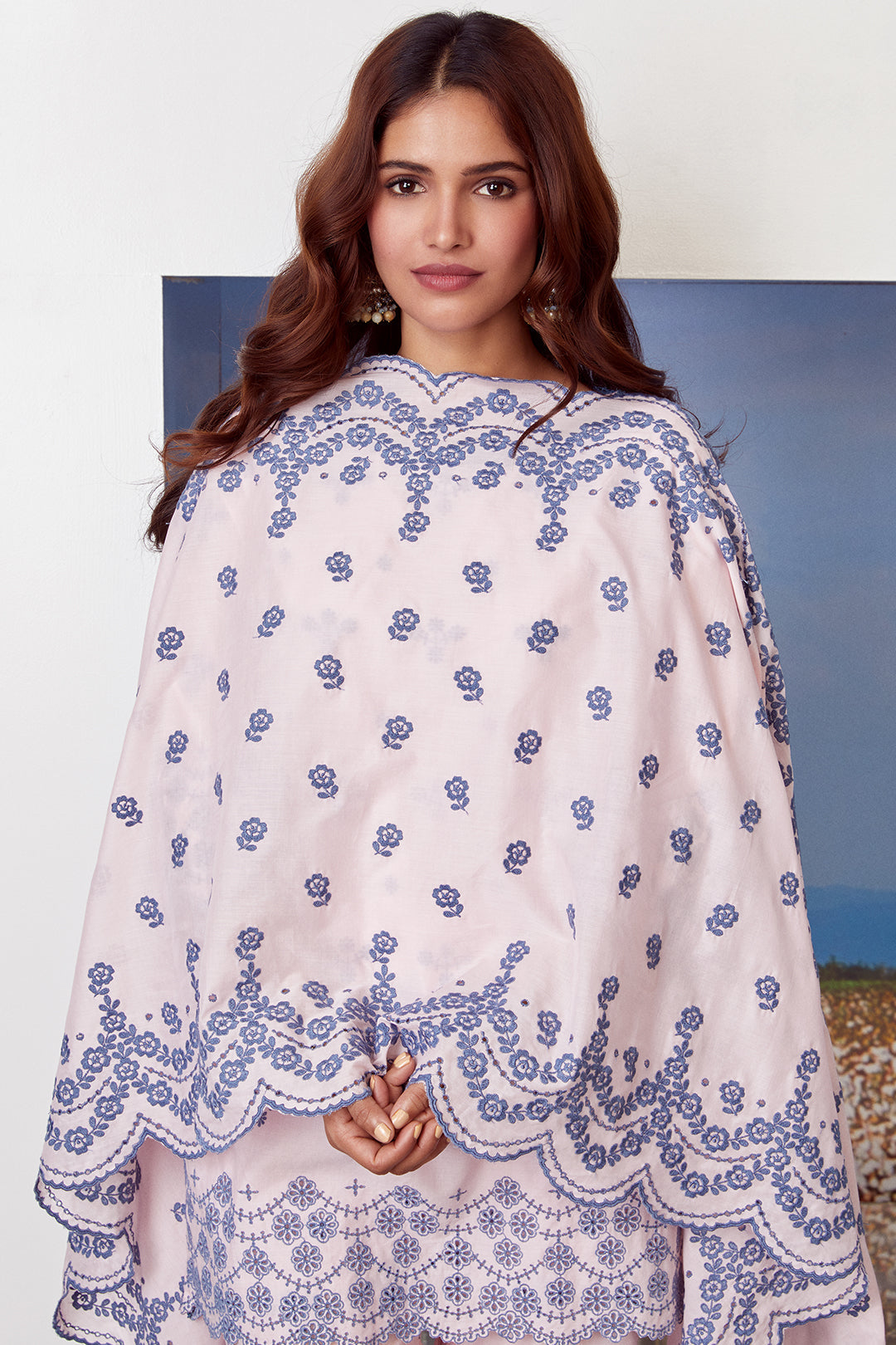 Mulmul Supima Cotton Ashberry Pink Kurta