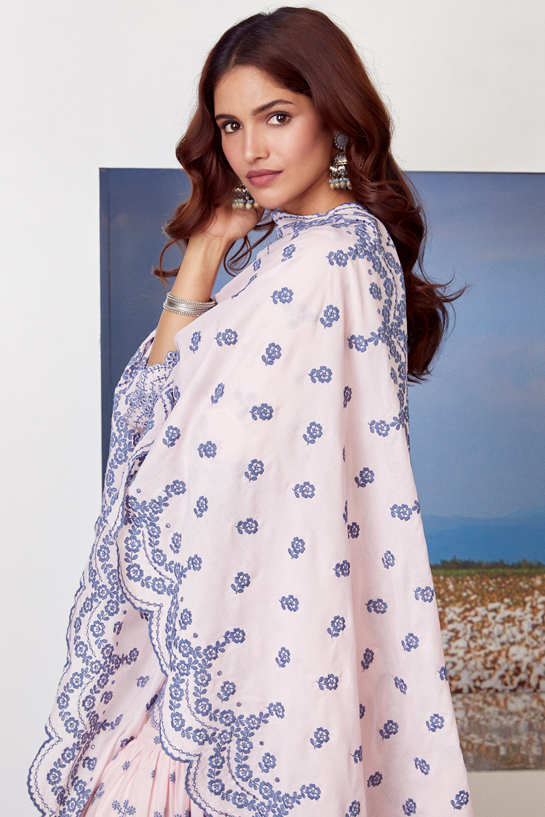 Mulmul Supima Cotton Ashberry Pink Kurta