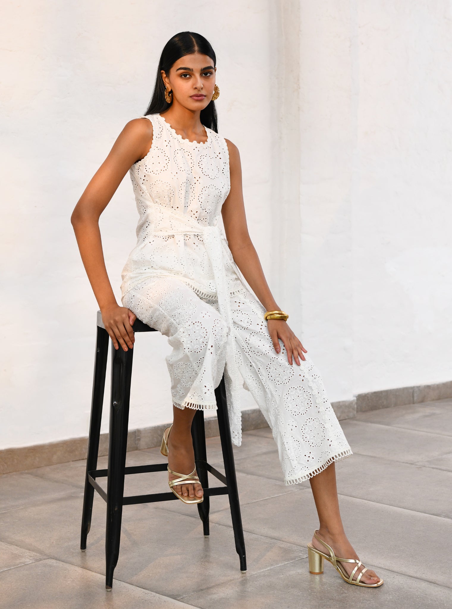 Brighton Cotton White Co-ord Set