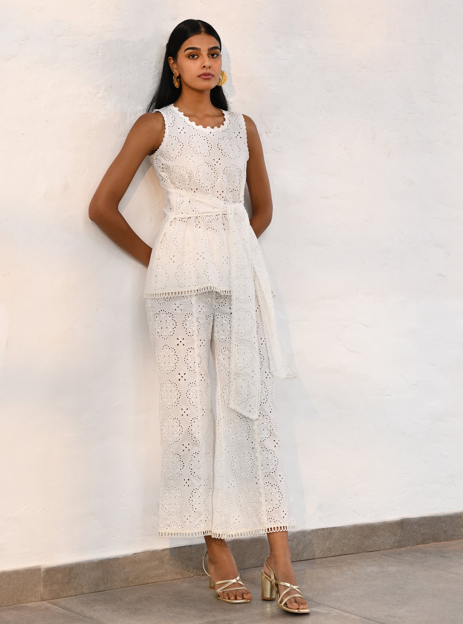 Brighton Cotton White Co-ord Set